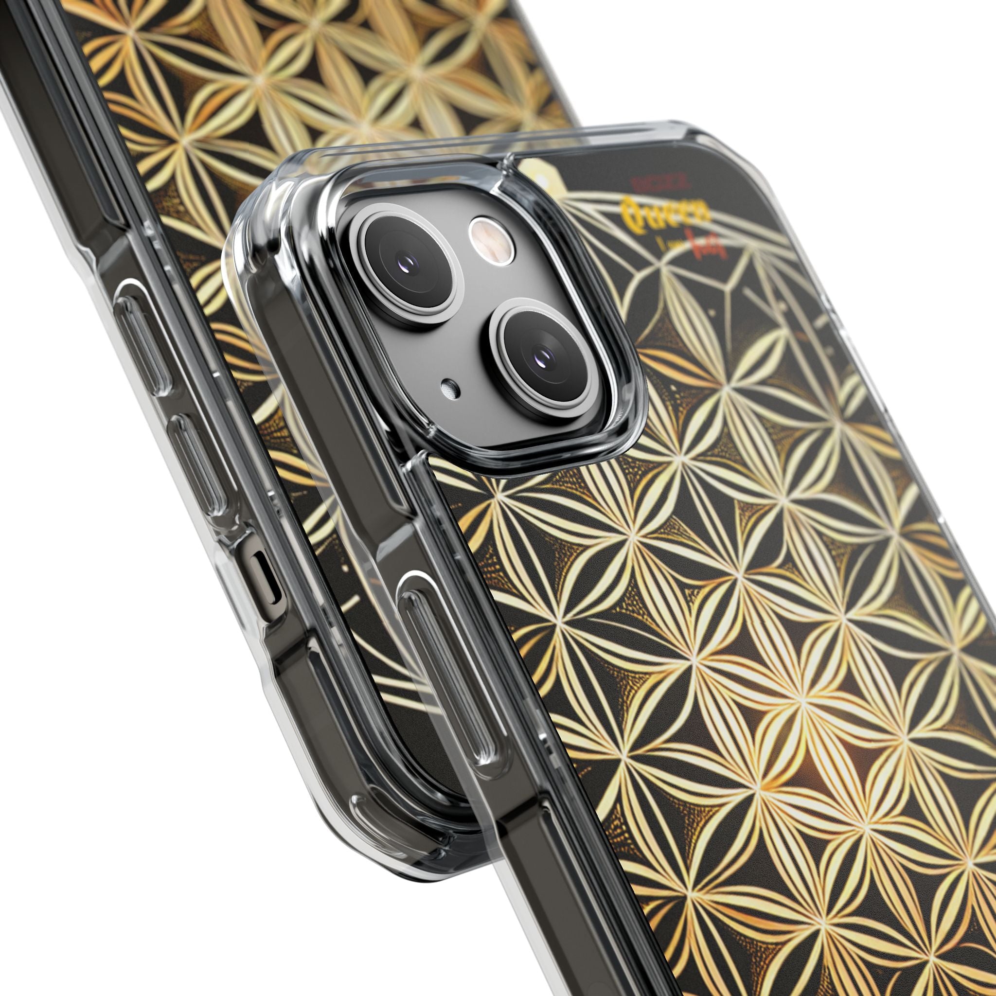 Flower of Life Magnetic Clear Case, Personalized Phone Case, Protective Impact Case, Gift for Him or Her, Boho Phone Accessories