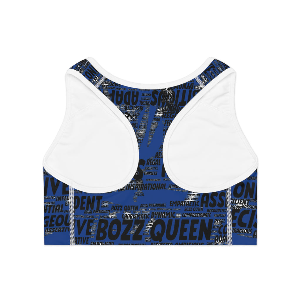 Empowering Sports Bra - Bozz Queen Origin Collection | Dark Blue & Black