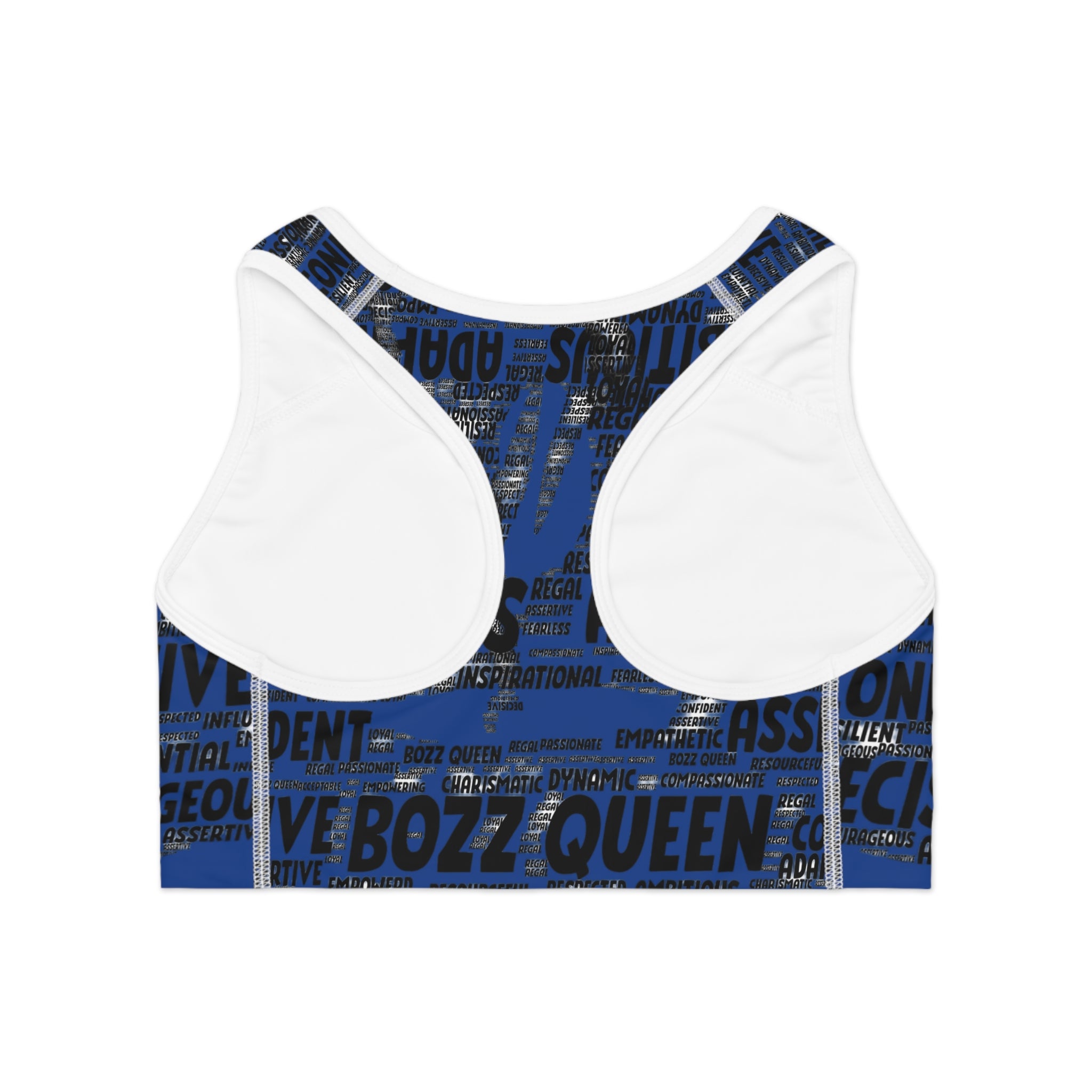 Empowering Sports Bra - Bozz Queen Origin Collection | Dark Blue & Black