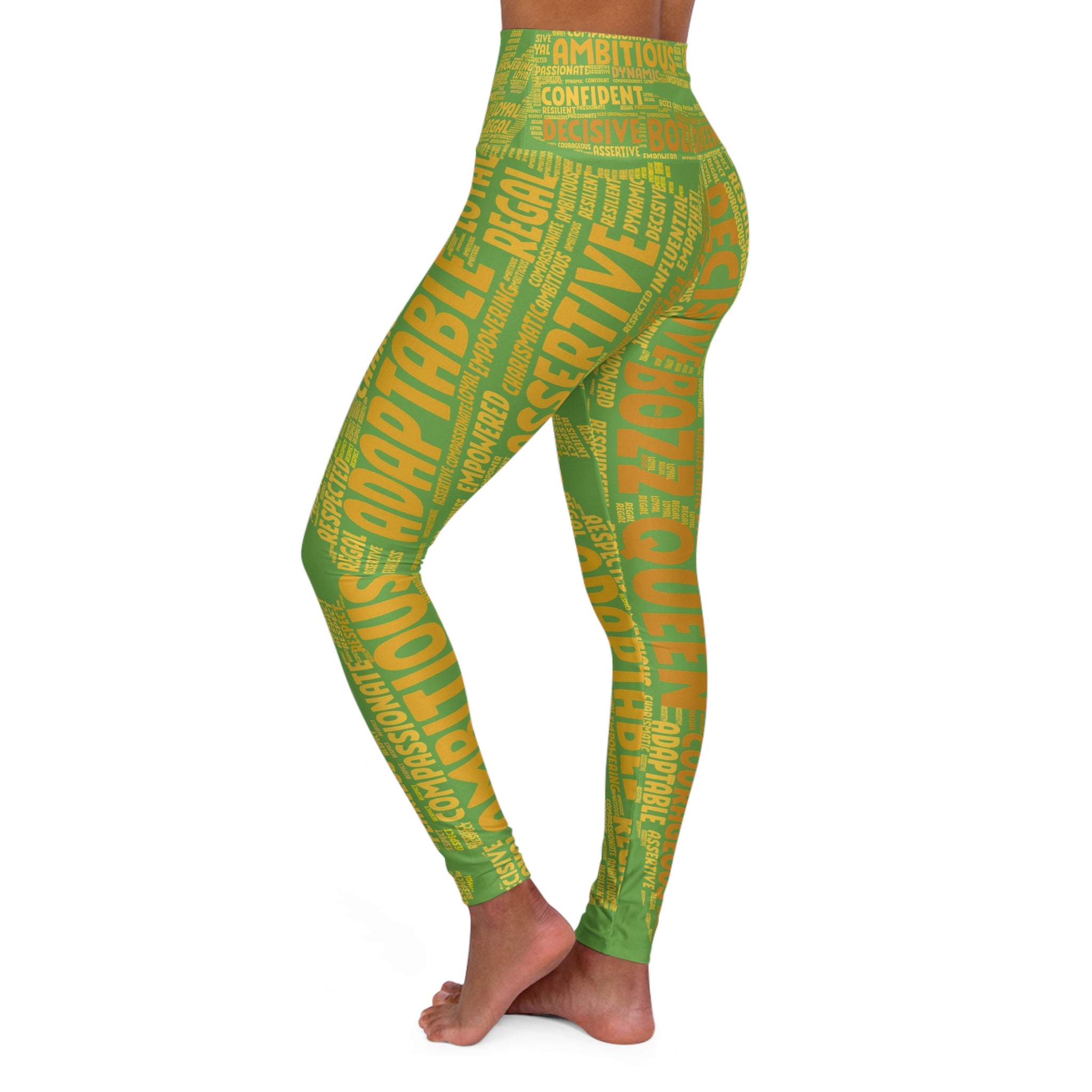 Empowering High Waisted Yoga Leggings - Motivational Activewear