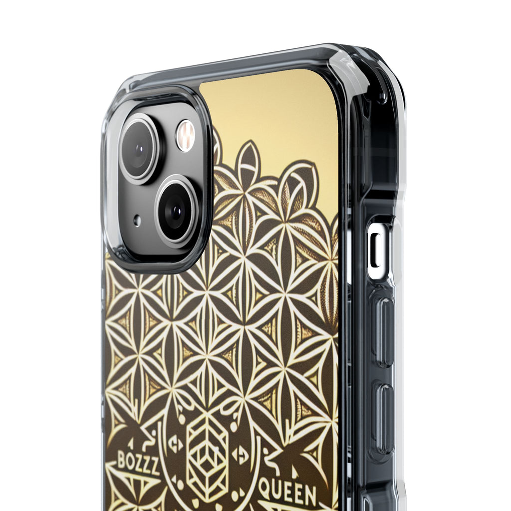 Magnetic Phone Case with Geometric Design, Aesthetic Impact Case for iPhone, Unique Phone Accessories, Gift for Her, Trendy Tech Gadget