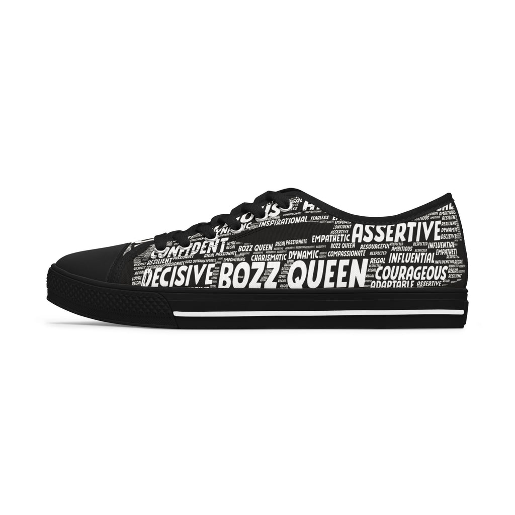 Assertive Women's Sneakers - Black & White Empowering Footwear for Confident Women