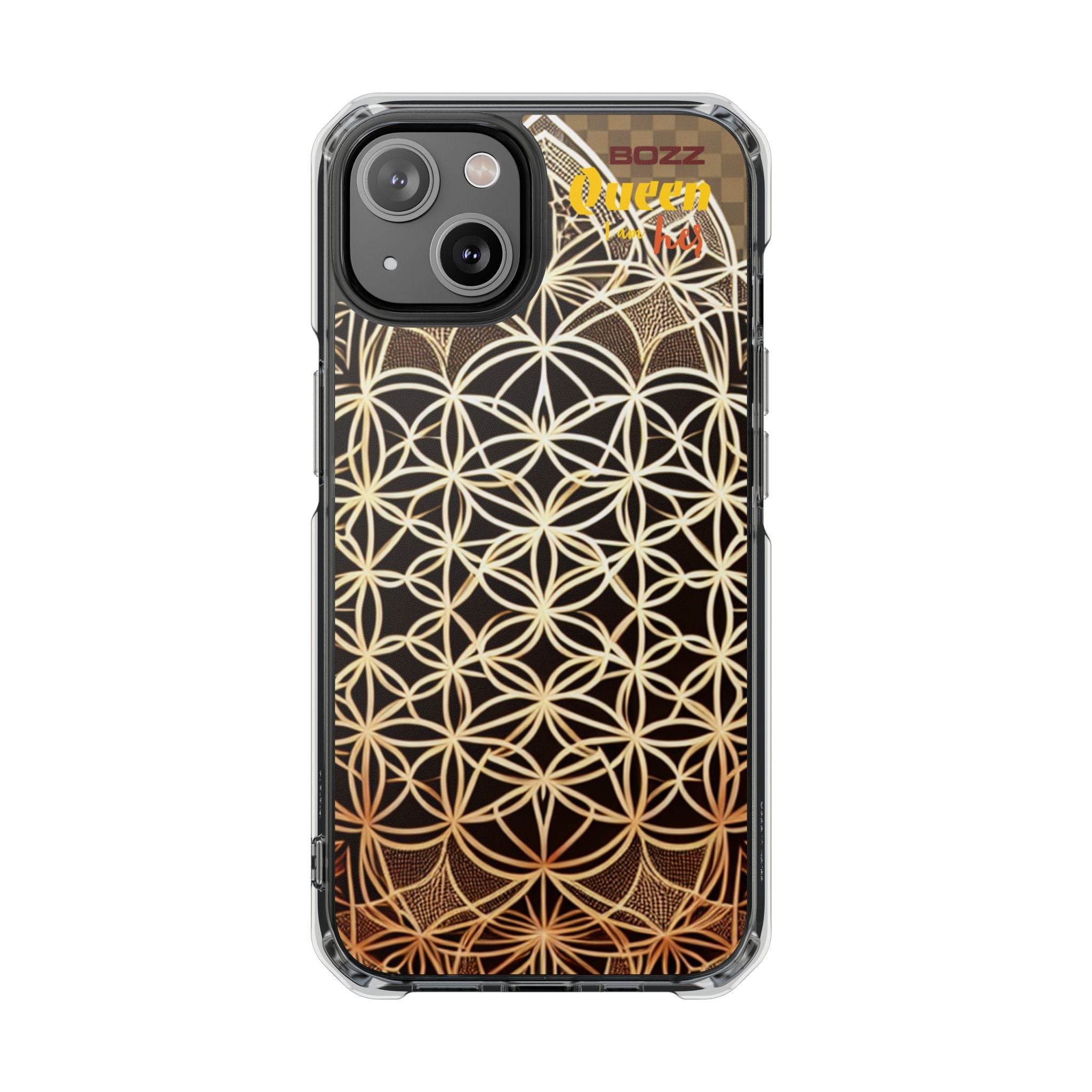 Stylish Magnetic Phone Case with Floral Design, Clear iPhone Case, Bohemian Phone Cover, Budding Flower Impact Case, Unique Tech Accessory