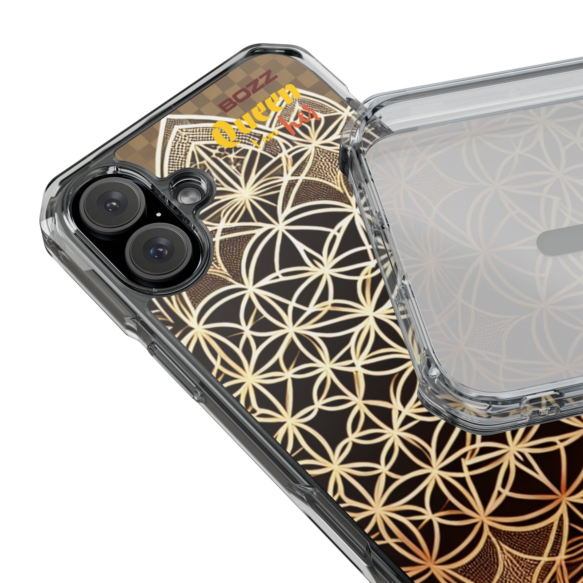 Stylish Magnetic Phone Case with Floral Design, Clear iPhone Case, Bohemian Phone Cover, Budding Flower Impact Case, Unique Tech Accessory