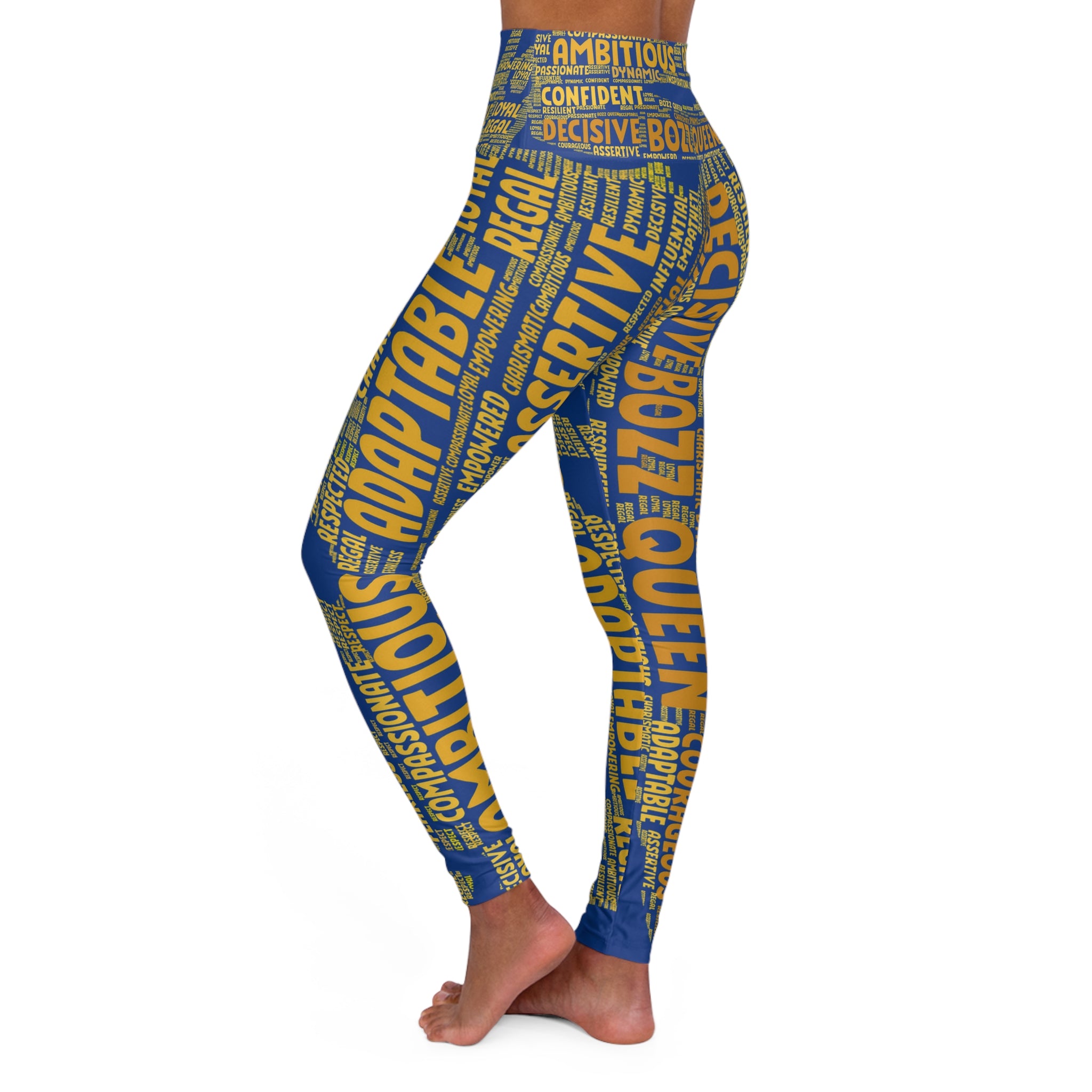 Empowering High Waisted Yoga Leggings - Motivational Activewear