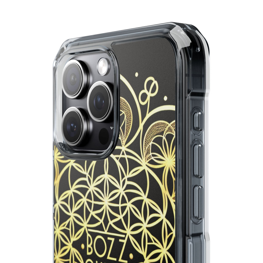 Magnetic Phone Case with Mandala Design, Boz Queen Protective Cover, Gift for Her, Bohemian Aesthetic, Unique Phone Accessory