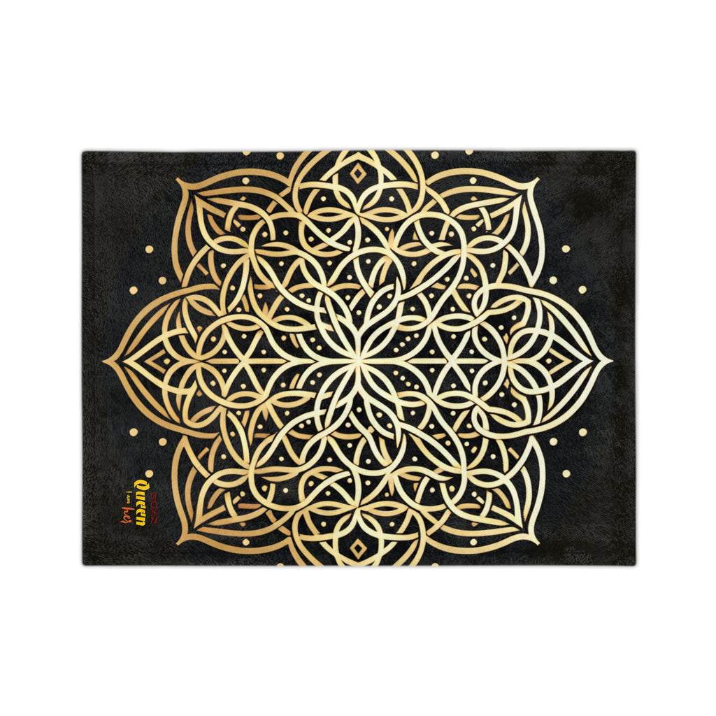 Luxurious Mandala Velvet Microfiber Blanket, Cozy Home Decor, Gift for Meditation, Boho Bedroom, Stylish Warmth, Elegant Throw