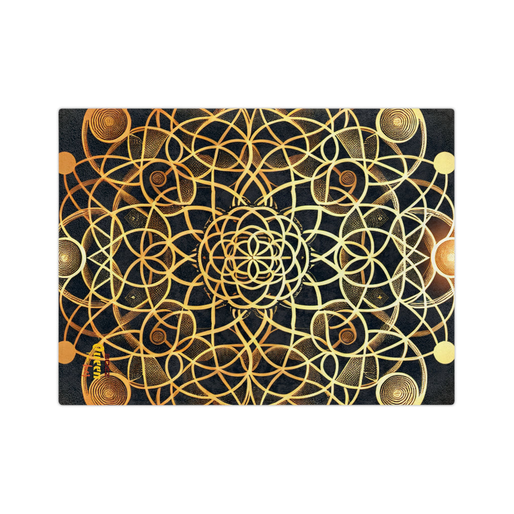 Bohemian Velvet Blanket from the Cosmos, Soft Microfiber Throw, Mindful Decor, Cozy Gift for Him/Her, Meditative Vibe, Home Warmth