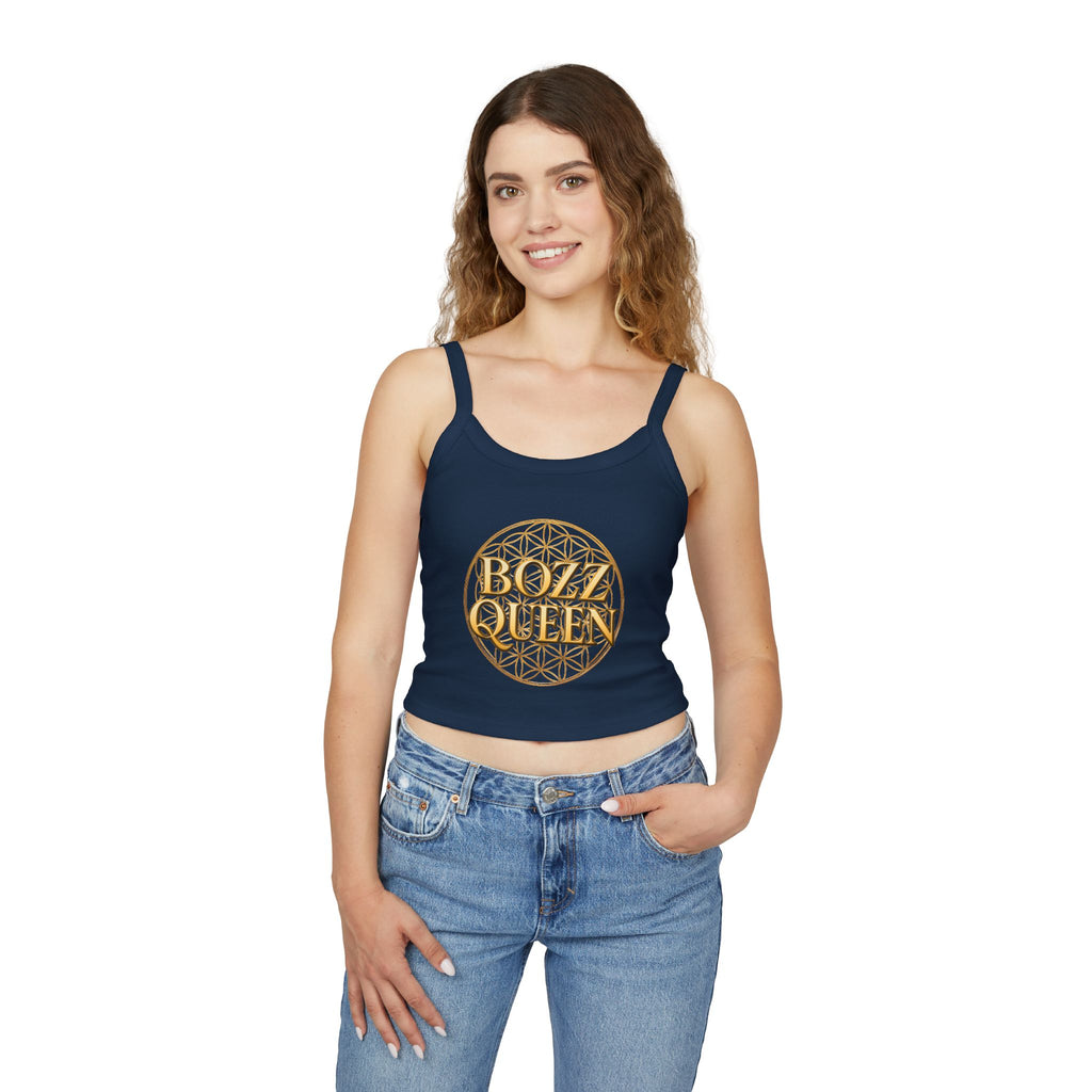Women's Flower of Life Tank Top - Sacred Geometry Spaghetti Strap