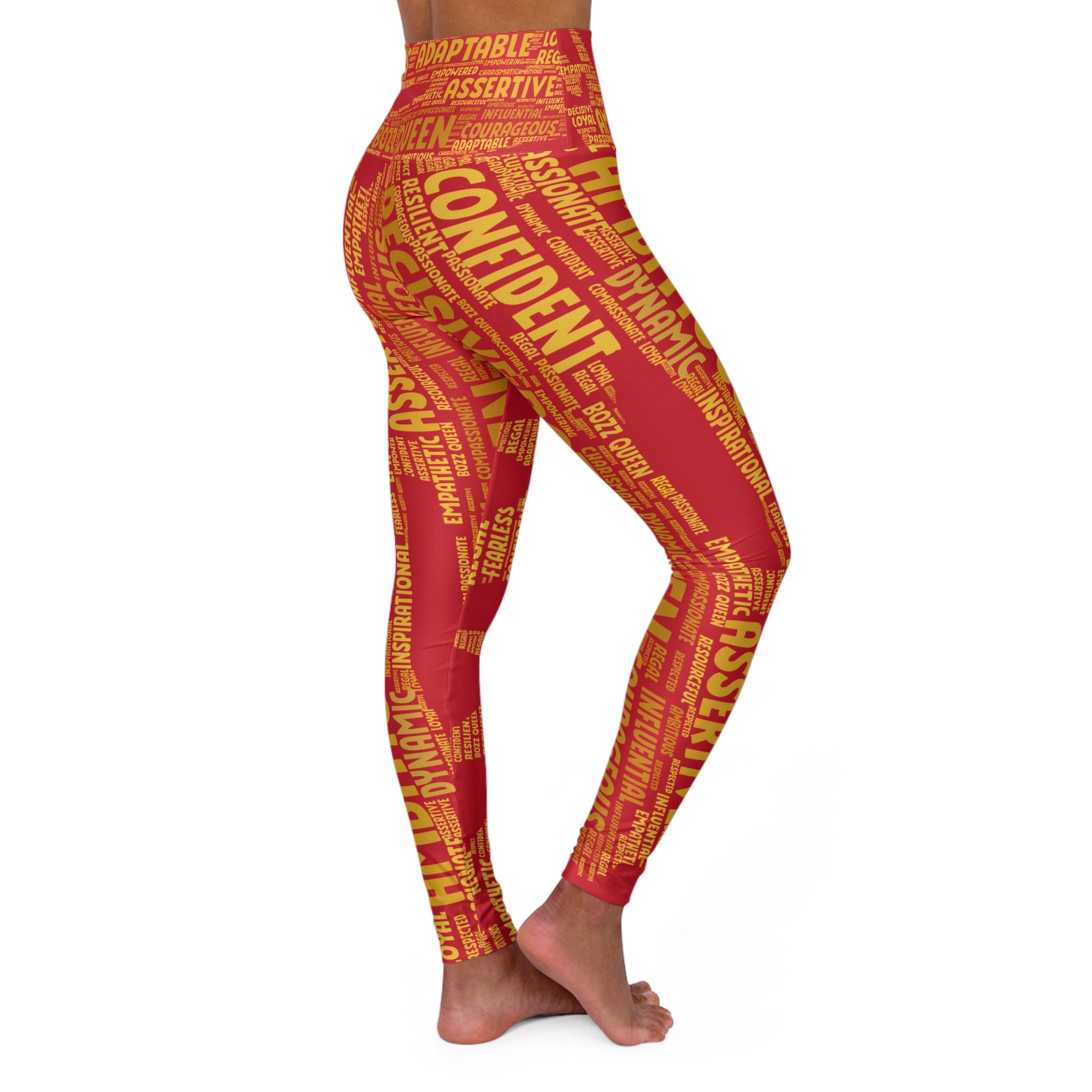 Empowering High Waisted Yoga Leggings - Motivational Activewear for Fitness, Workout, Yoga, Athleisure, Everyday Wear