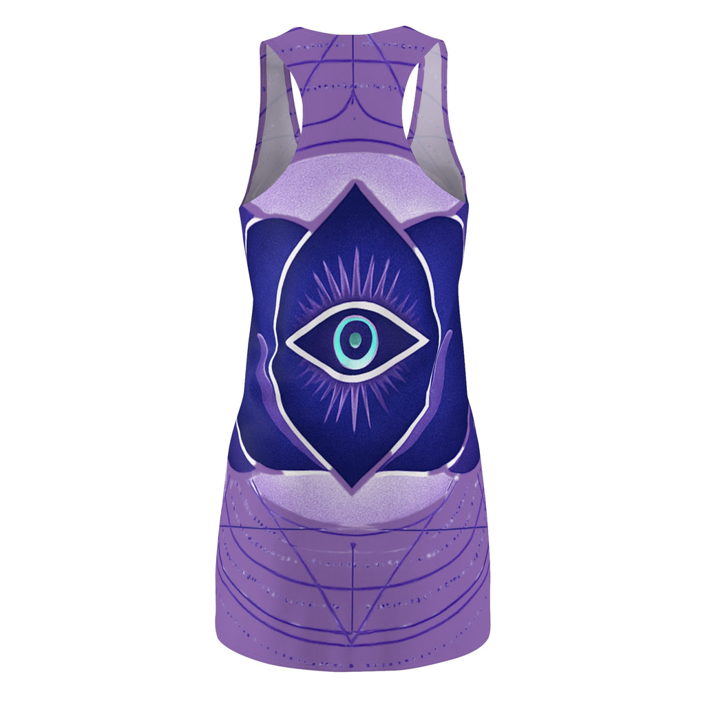 Purple Chakra Flow Racerback Dress - Third Eye Energy (Ajna) Wellness Wear