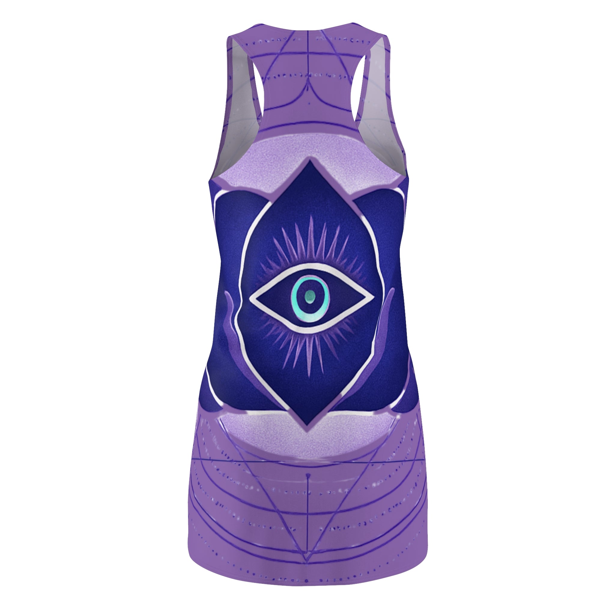 Purple Chakra Flow Racerback Dress - Third Eye Energy (Ajna) Wellness Wear