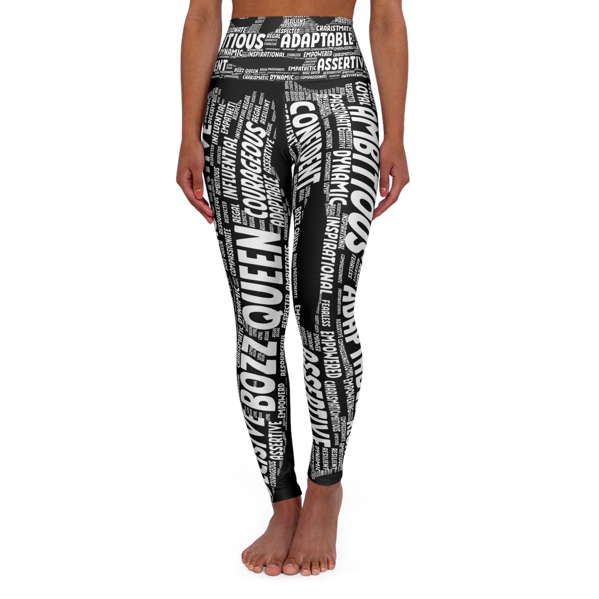 Empowering High Waisted Yoga Leggings - Motivational Activewear for Self-Love & Fitness