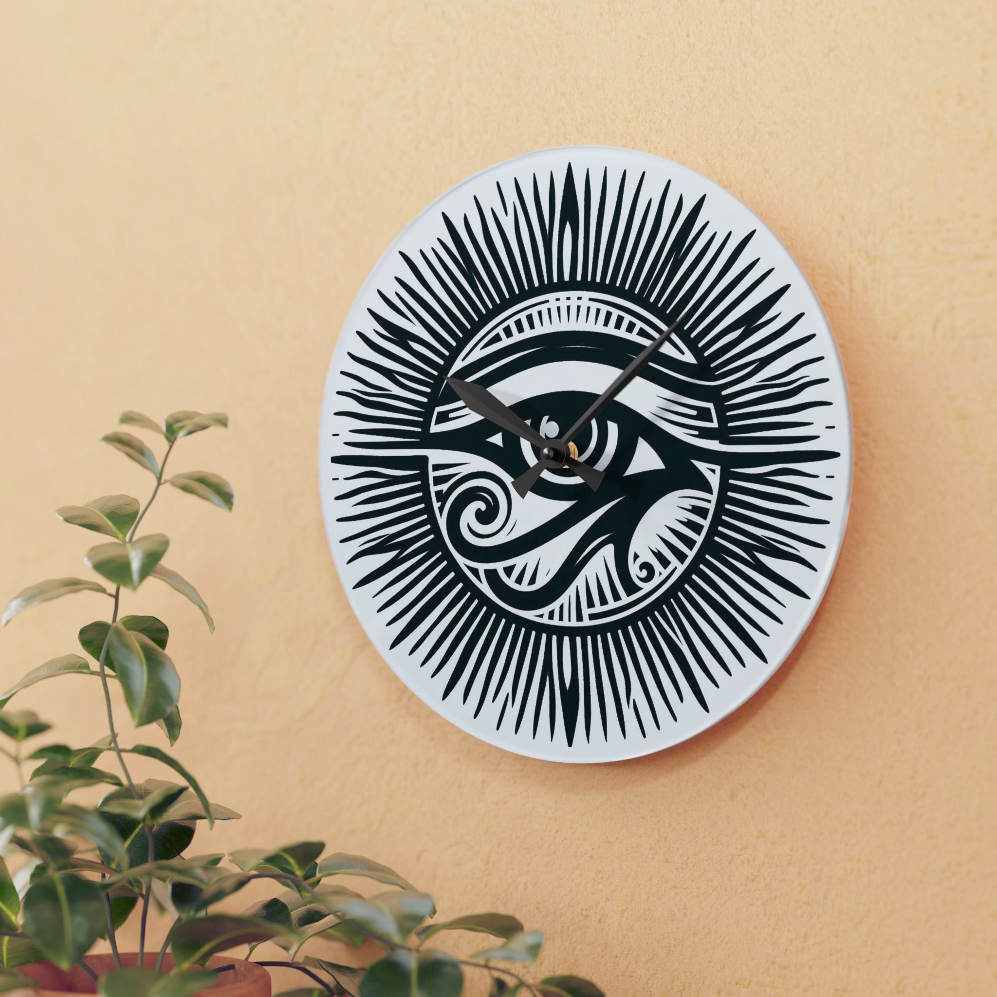 Eye of Ra Acrylic Wall Clock | Timeless Decor, Modern Home Accent, Unique Gift, Boho Wall Art, Egyptian Style