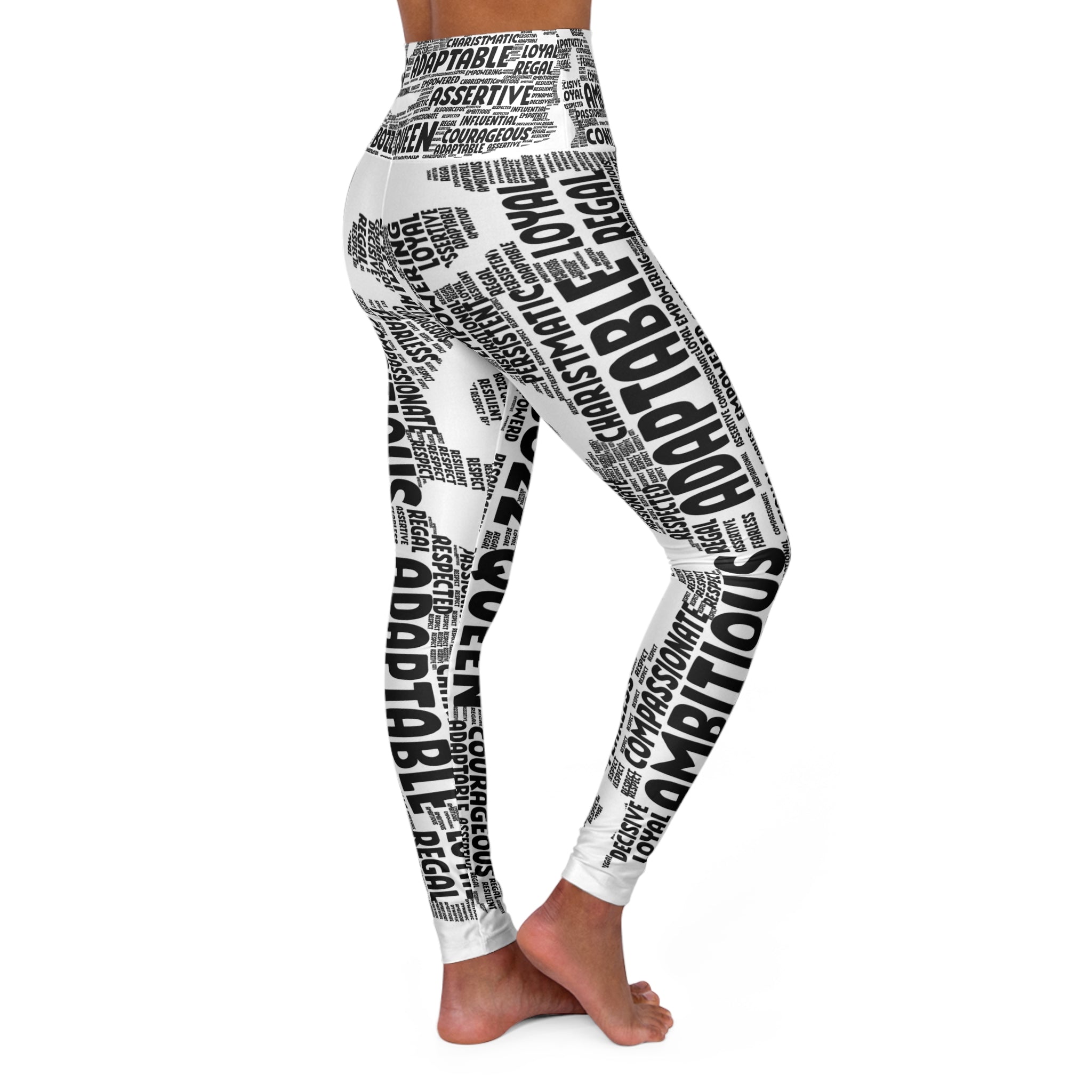 Empowerment High Waisted Yoga Leggings - Motivational Workout Pants & Confidence Activewear