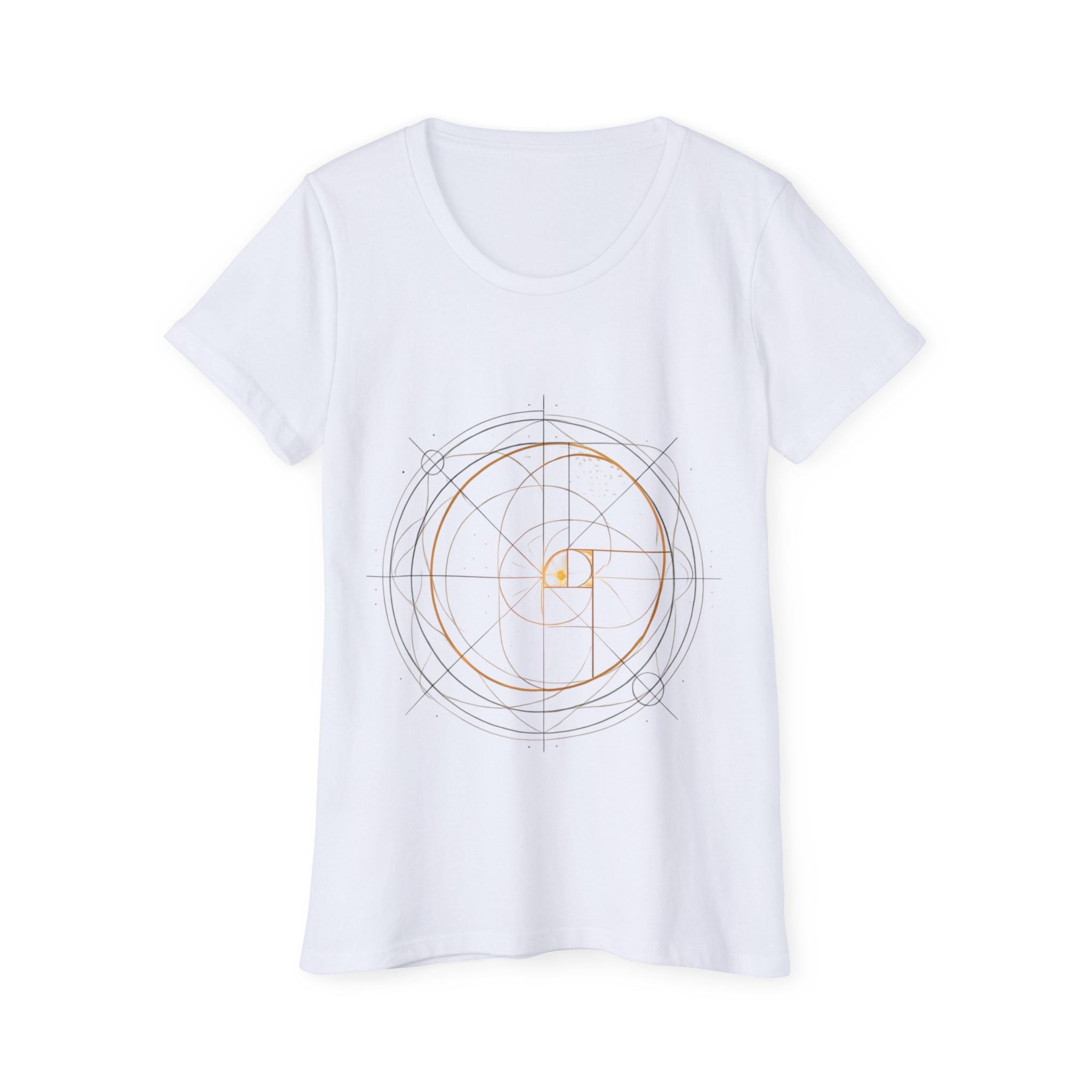 Bozz Queen Golden Ratio & Fibonacci Spiral Sacred Geometry T-Shirt - Women's Organic Tee