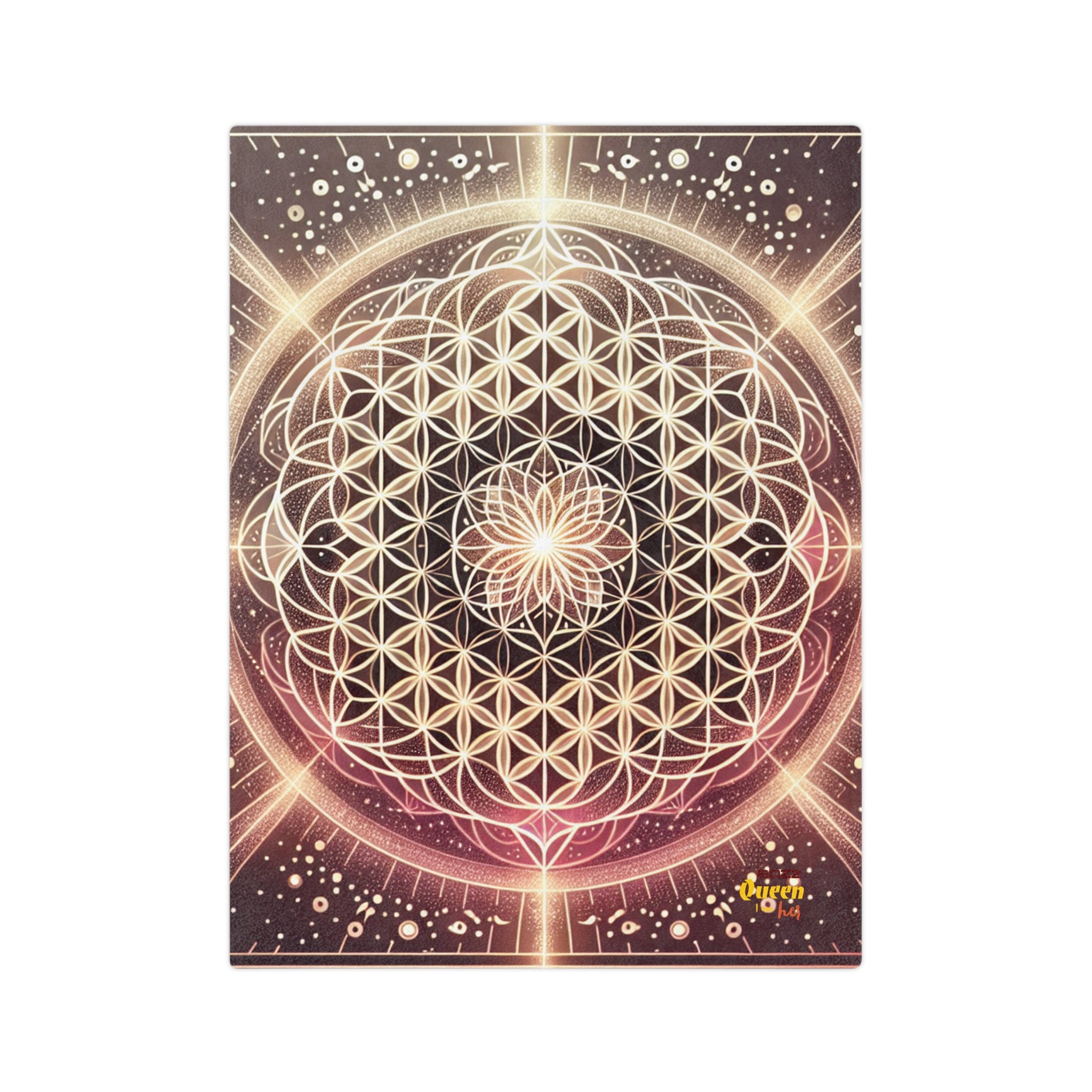 Cosmic Floral Blanket – Velveteen Microfiber Throw for Cozy Nights, Meditation, Home Decor, Spiritual Gifts, Festivals