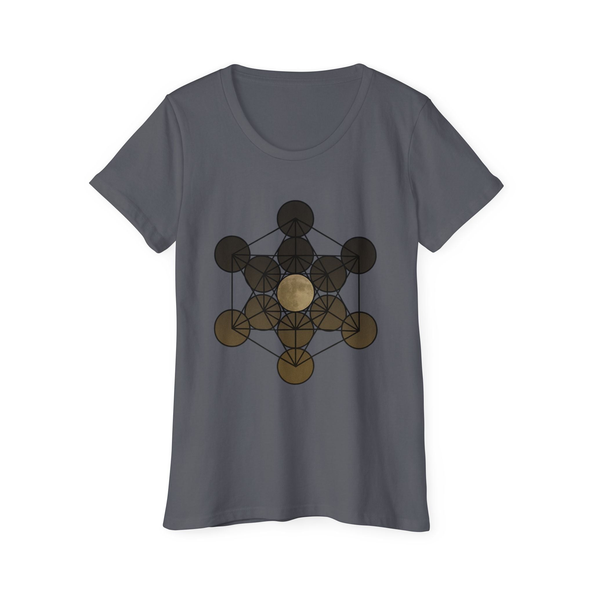 Bozz Queen Metatron's Cube Sacred Geometry T-Shirt - Women's Organic Cotton Tee
