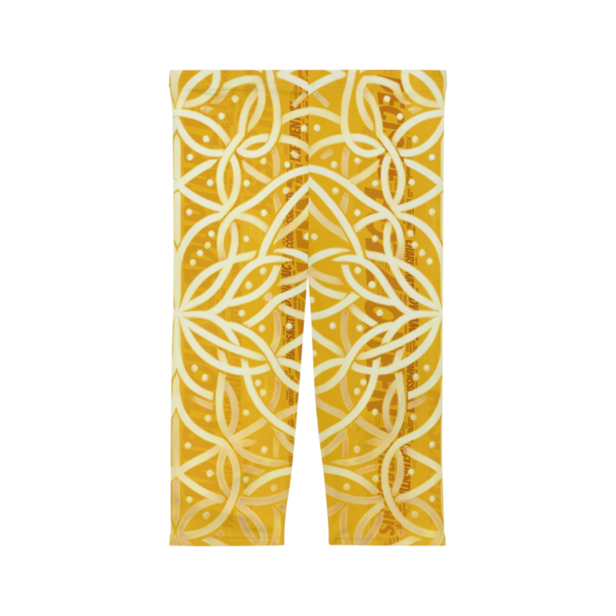Yellow Chic Women's Capri Leggings - Stylish Yoga Pants & Activewear