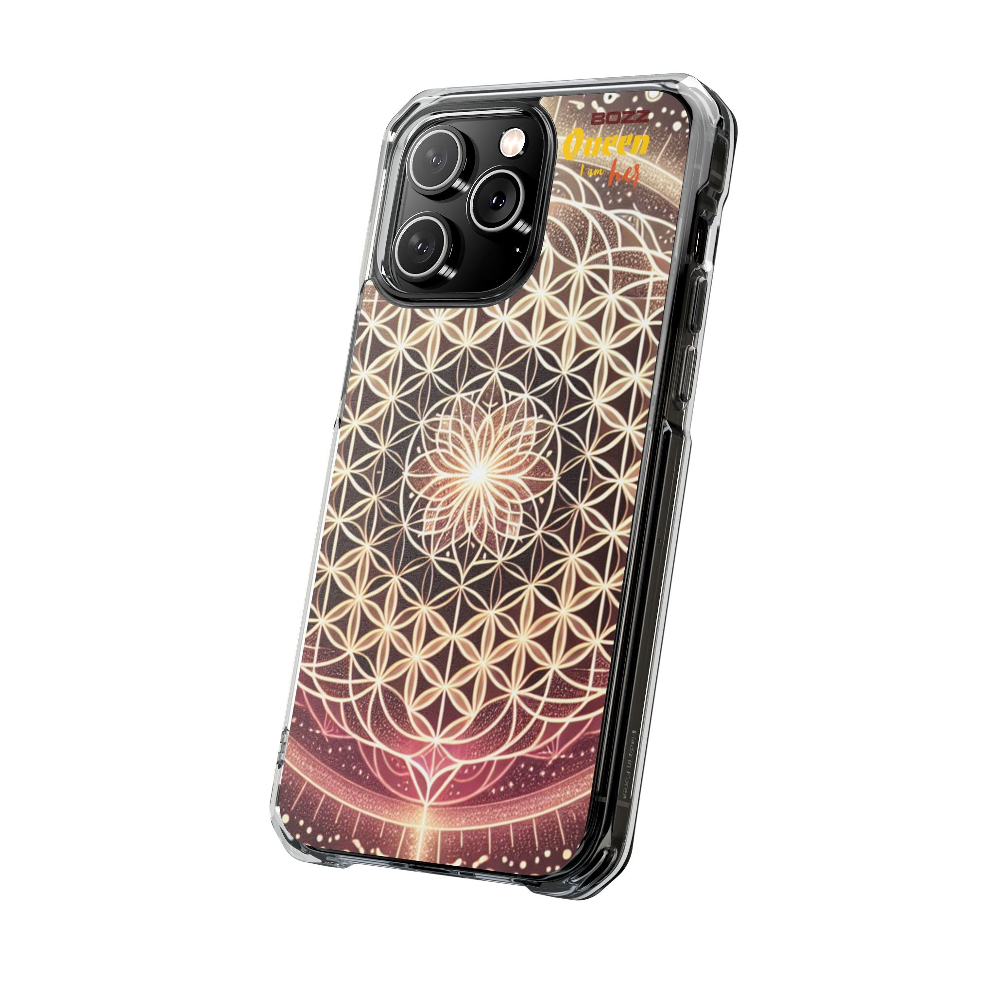 Magnetic Clear Impact Phone Cases, Protective Crystal Shells for Phone, Phone Accessories for Gift, Aura Design Case, Bohemian Style [...]