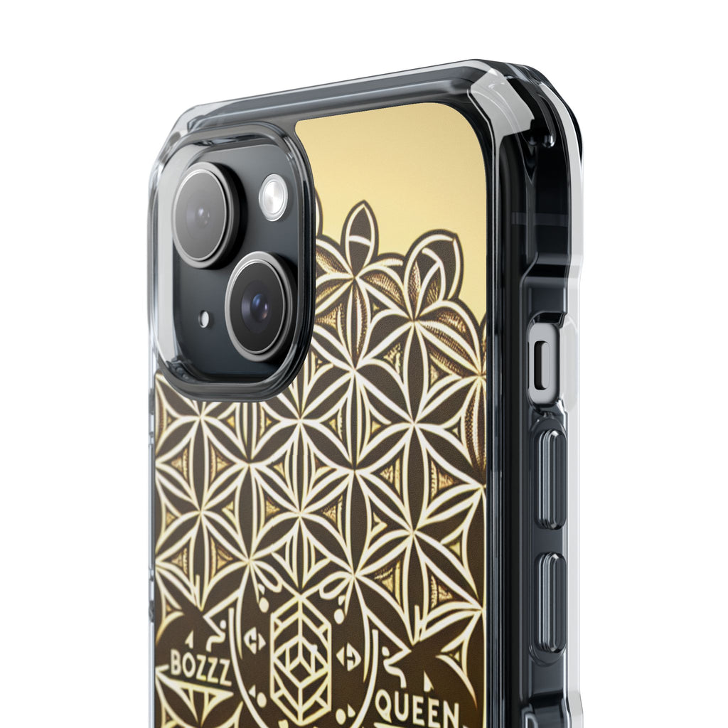 Magnetic Phone Case with Geometric Design, Aesthetic Impact Case for iPhone, Unique Phone Accessories, Gift for Her, Trendy Tech Gadget