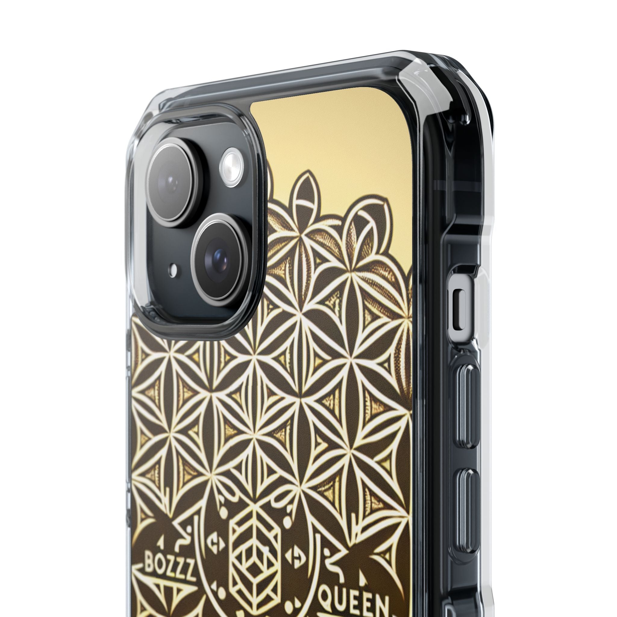 Magnetic Phone Case with Geometric Design, Aesthetic Impact Case for iPhone, Unique Phone Accessories, Gift for Her, Trendy Tech Gadget