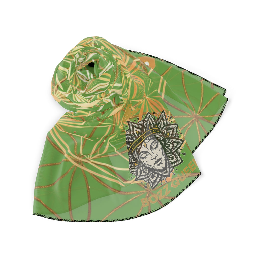 Flower of Life Green Scarf - Sacred Geometry Spiritual Accessory