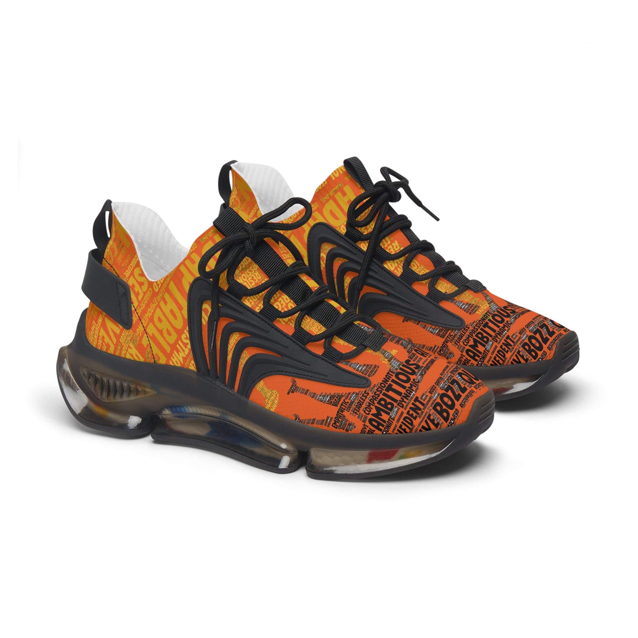 I AM Series Orange Women's Mesh Sneakers - Lightweight Athletic Shoes