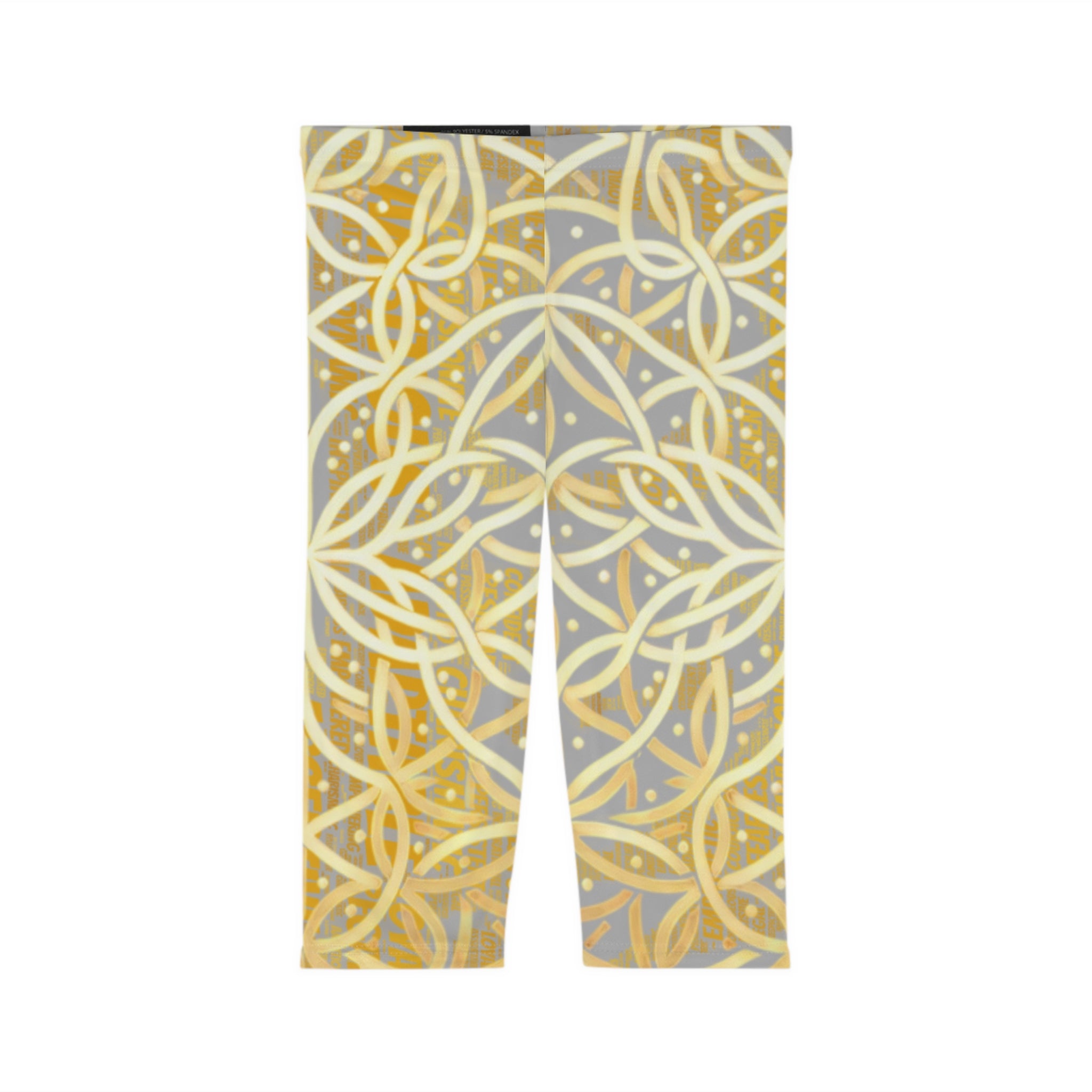 Light Grey Dark Red Chic Women's Capri Leggings - Stylish Yoga Pants & Activewear