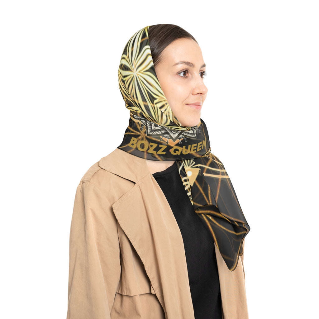 Flower of Life Black Scarf - Sacred Geometry Spiritual Accessory