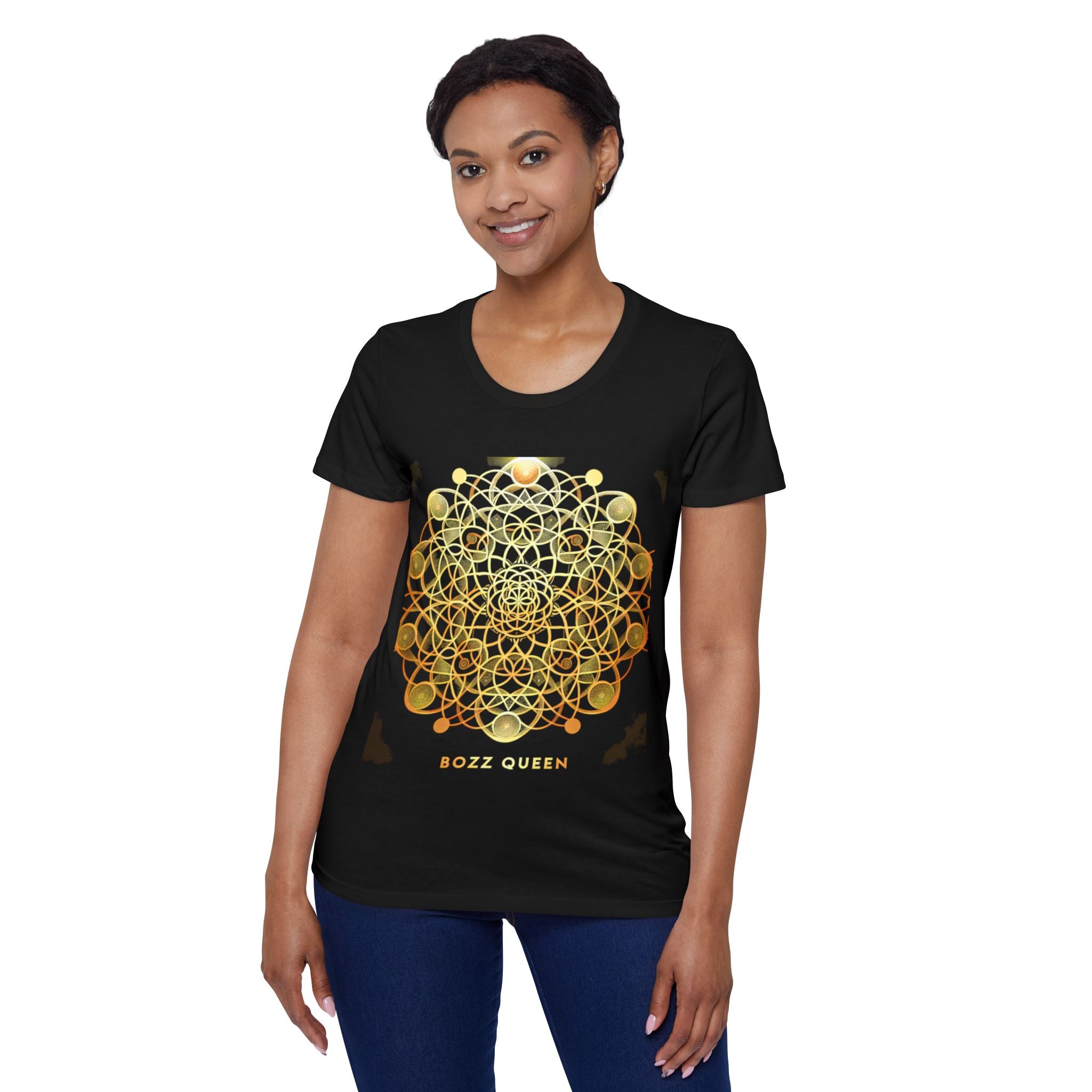 Bozz Queen Sacred Geometry Goddess T-Shirt - Women's Organic Cotton Tee