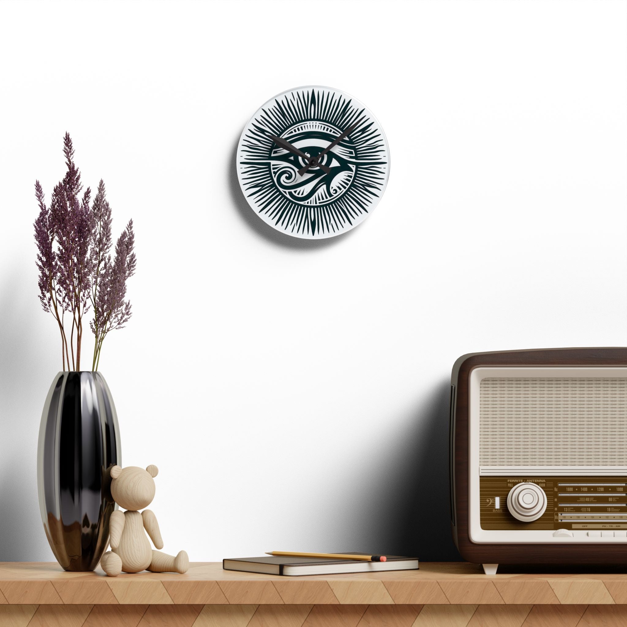 Eye of Ra Acrylic Wall Clock | Timeless Decor, Modern Home Accent, Unique Gift, Boho Wall Art, Egyptian Style