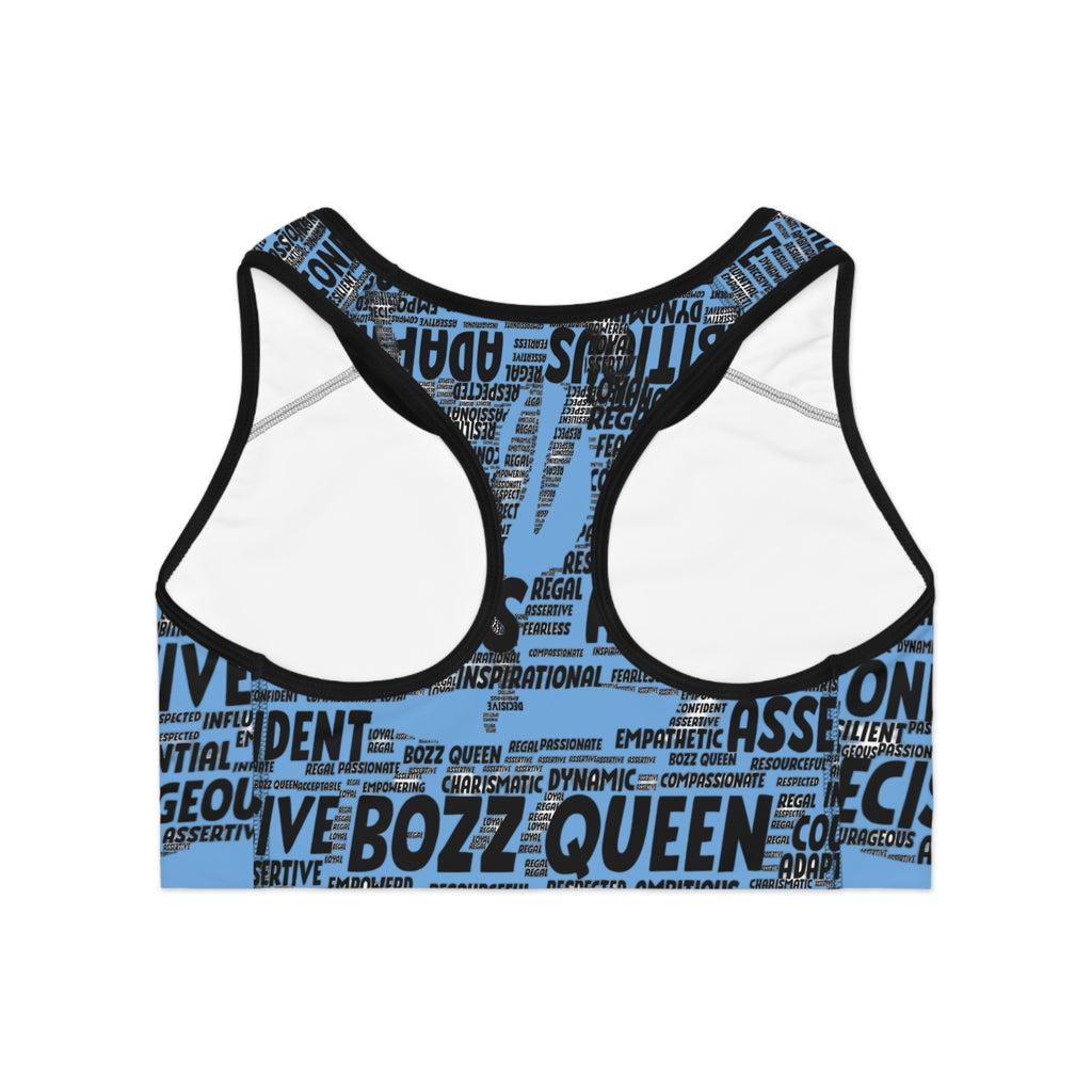Empowering Sports Bra - Bozz Queen Origin Collection | Light Pink & Black