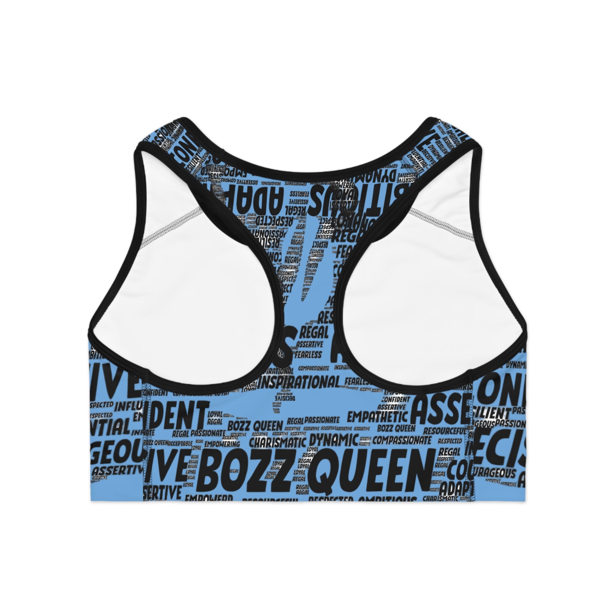 Empowering Sports Bra - Bozz Queen Origin Collection | Light Pink & Black