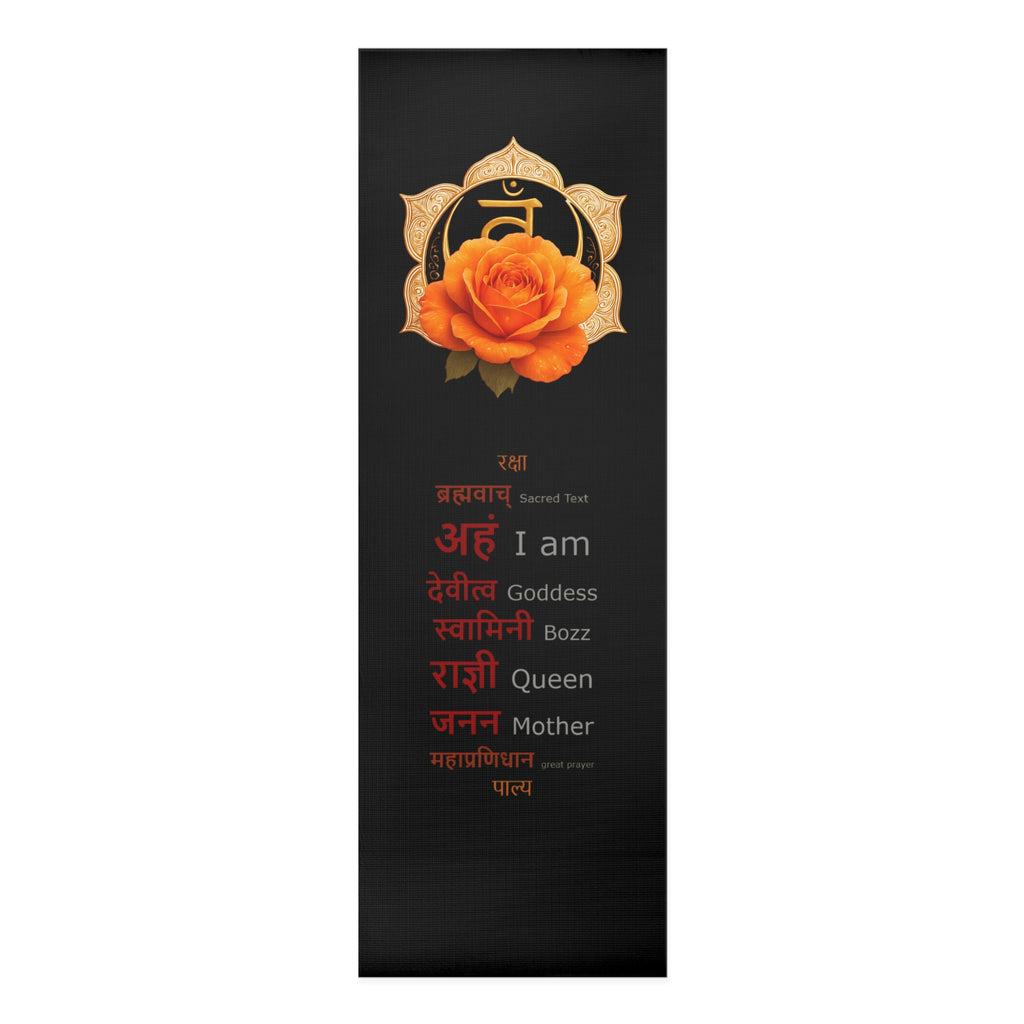 Rose Sacral Chakra Mandala Yoga Mat - Premium Non-Slip Foam Exercise Mat