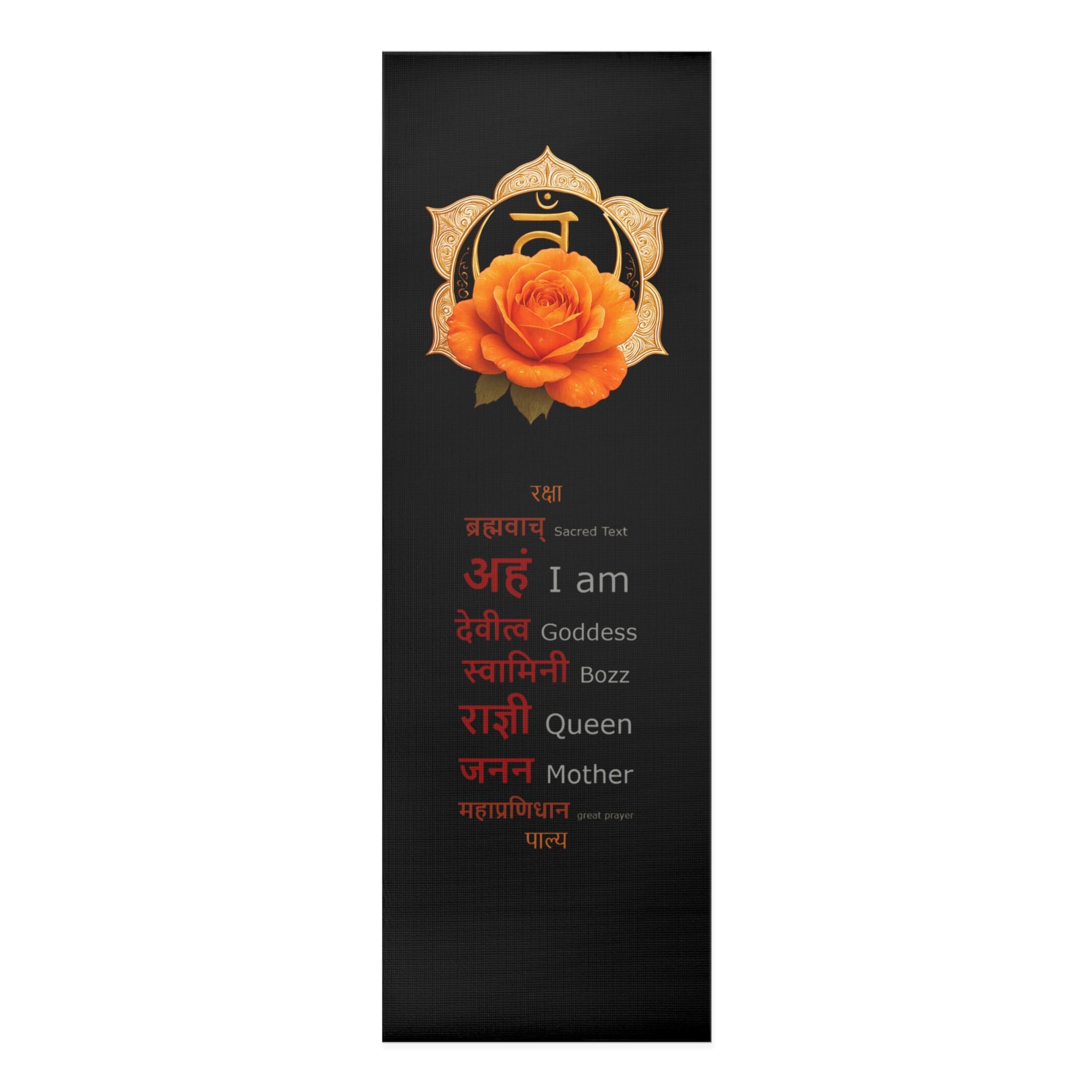Rose Sacral Chakra Mandala Yoga Mat - Premium Non-Slip Foam Exercise Mat