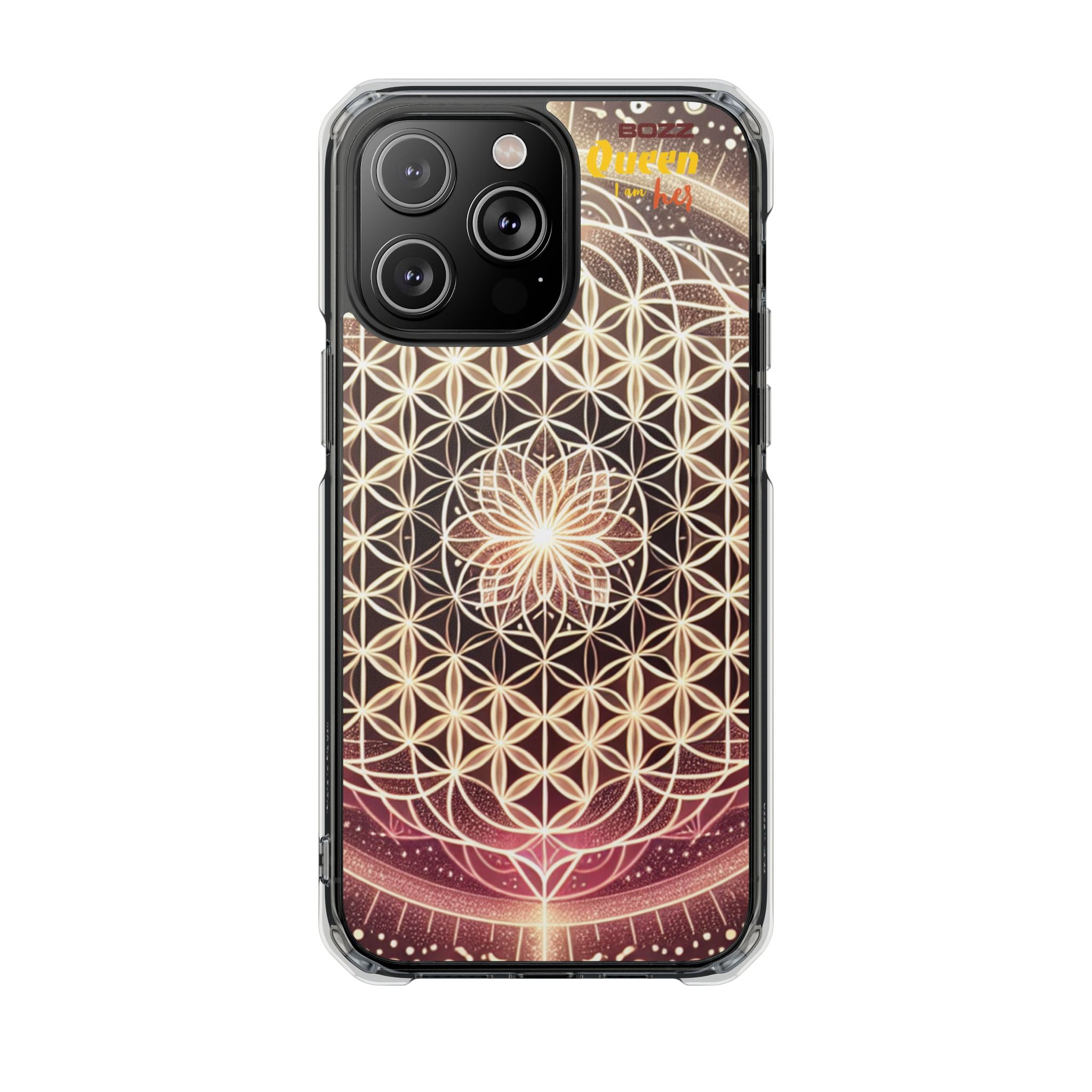 Magnetic Clear Impact Phone Cases, Protective Crystal Shells for Phone, Phone Accessories for Gift, Aura Design Case, Bohemian Style [...]