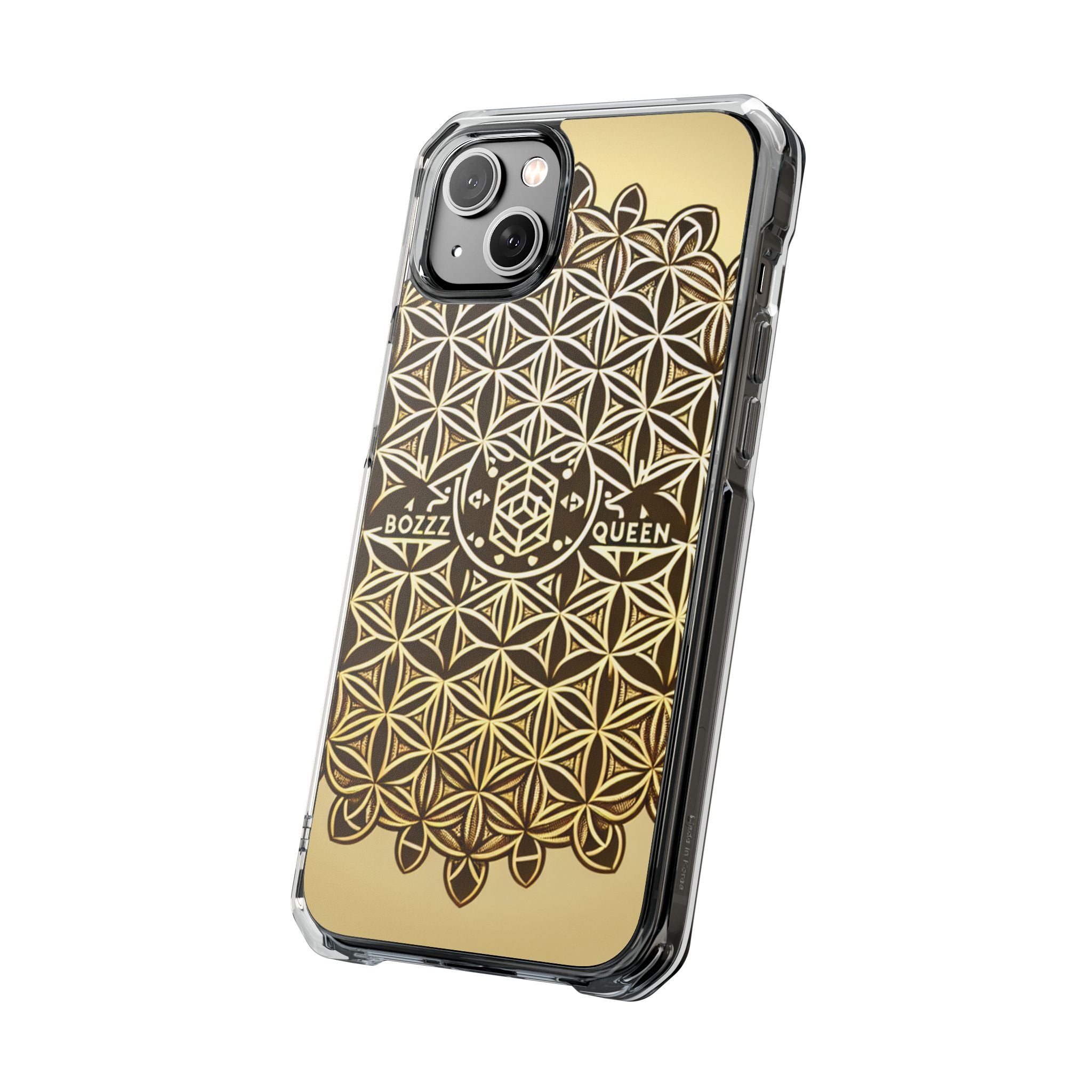 Magnetic Phone Case with Geometric Design, Aesthetic Impact Case for iPhone, Unique Phone Accessories, Gift for Her, Trendy Tech Gadget