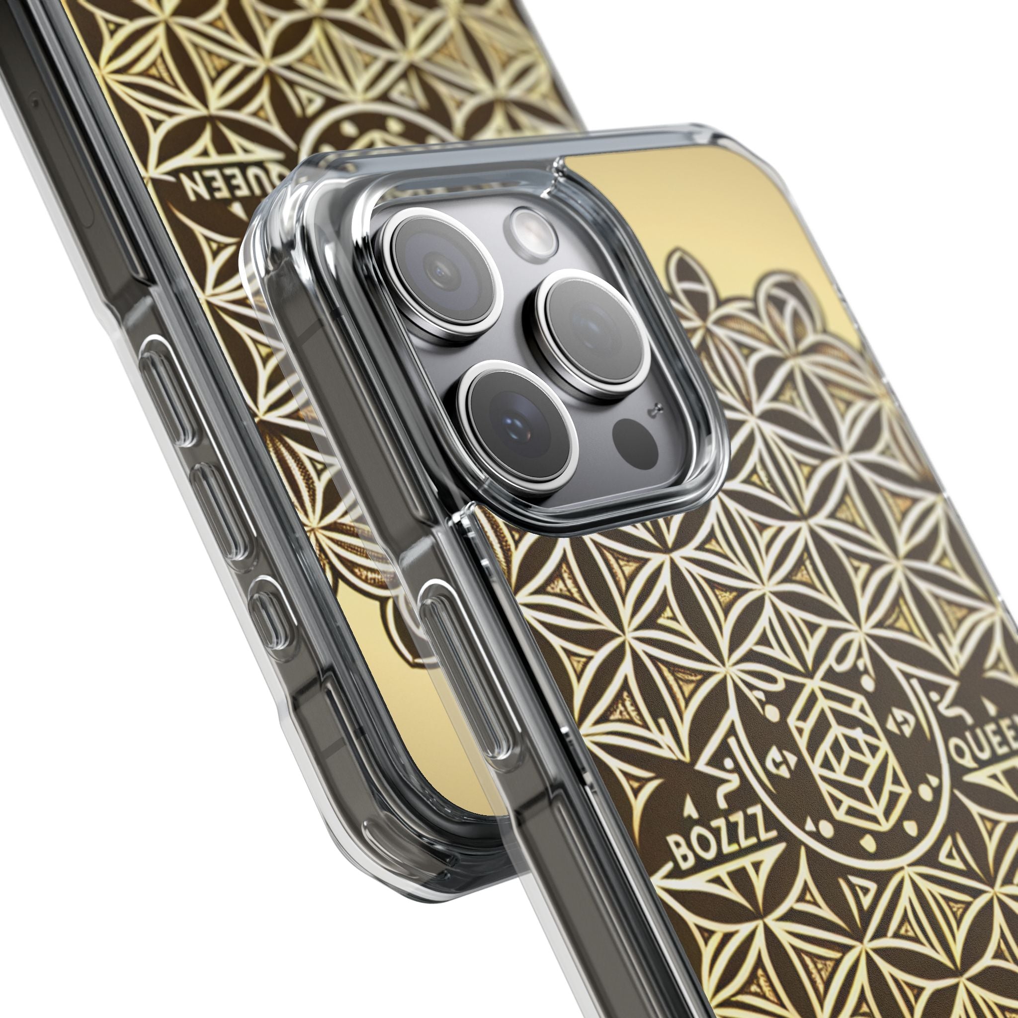 Magnetic Phone Case with Geometric Design, Aesthetic Impact Case for iPhone, Unique Phone Accessories, Gift for Her, Trendy Tech Gadget