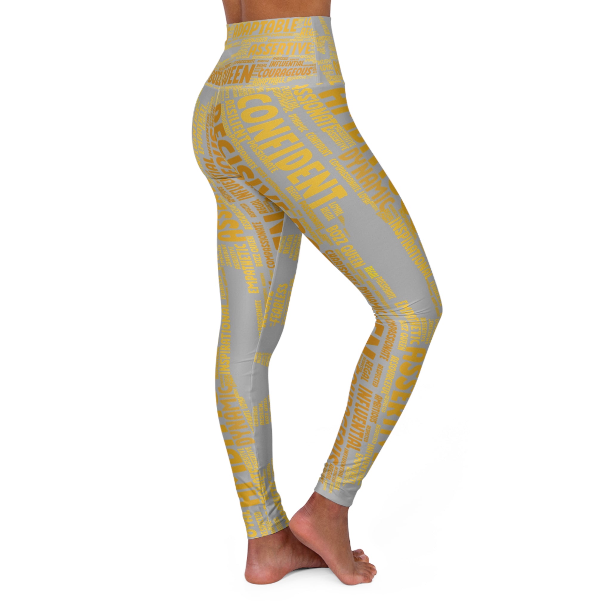 Empowering High Waisted Yoga Leggings - Motivational Activewear for Fitness, Workout, Yoga, Athleisure, Everyday Wear