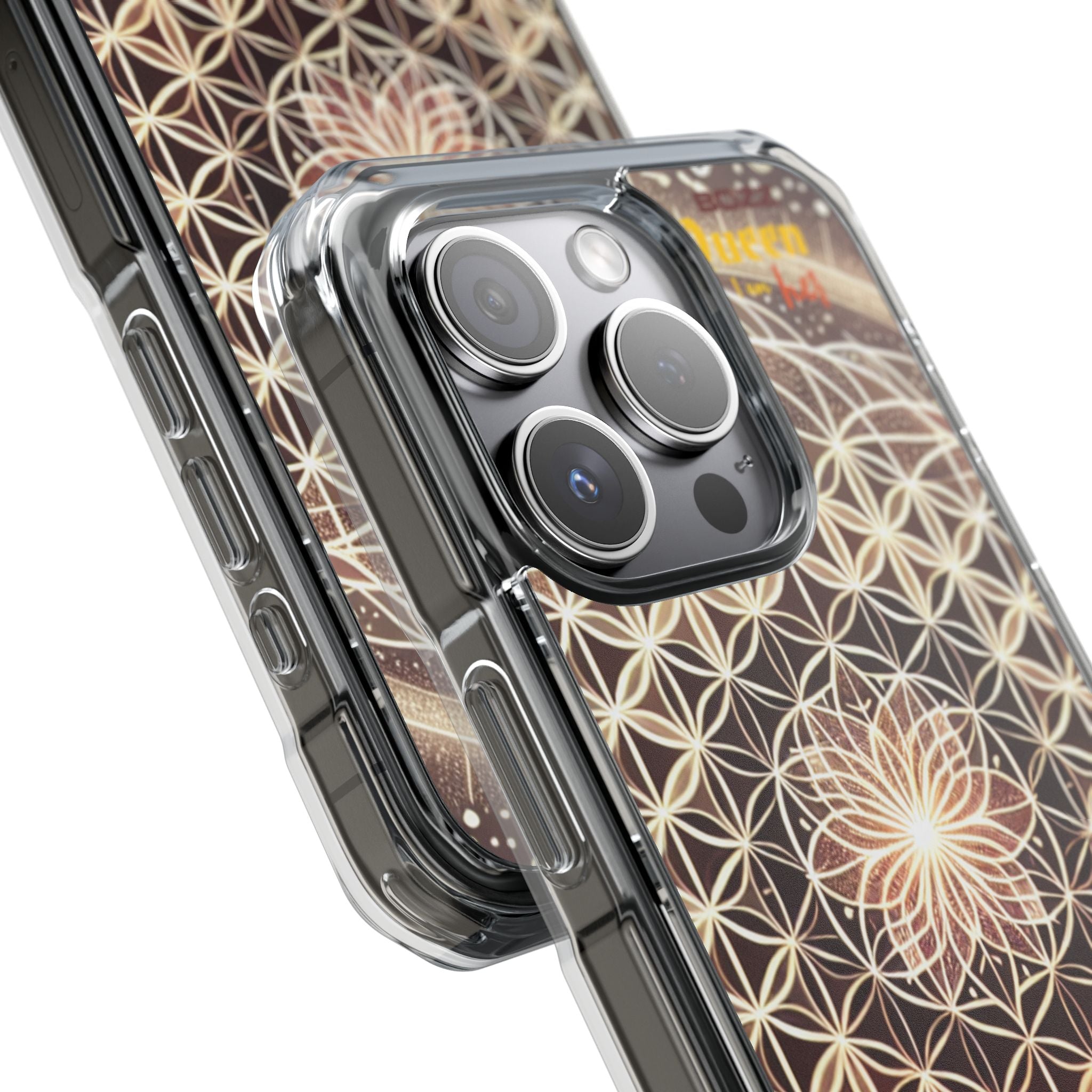 Magnetic Clear Impact Phone Cases, Protective Crystal Shells for Phone, Phone Accessories for Gift, Aura Design Case, Bohemian Style [...]