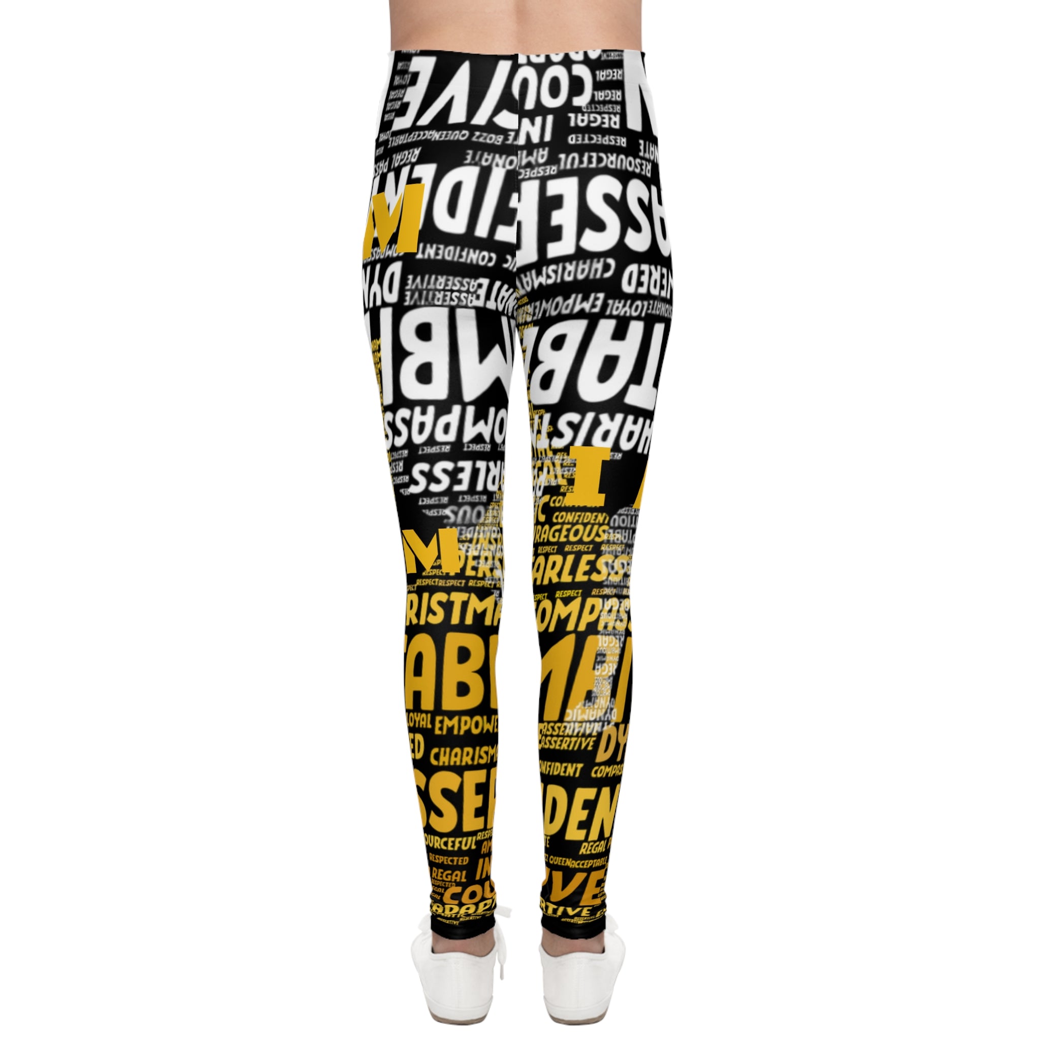 I AM Series Youth Leggings - Empowering Kids Activewear with All-Over Print