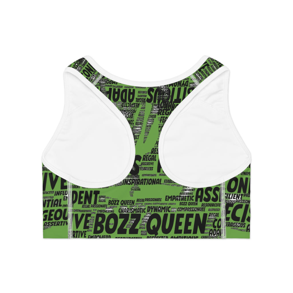 Empowering Sports Bra - Bozz Queen Origin Collection | Green & Black