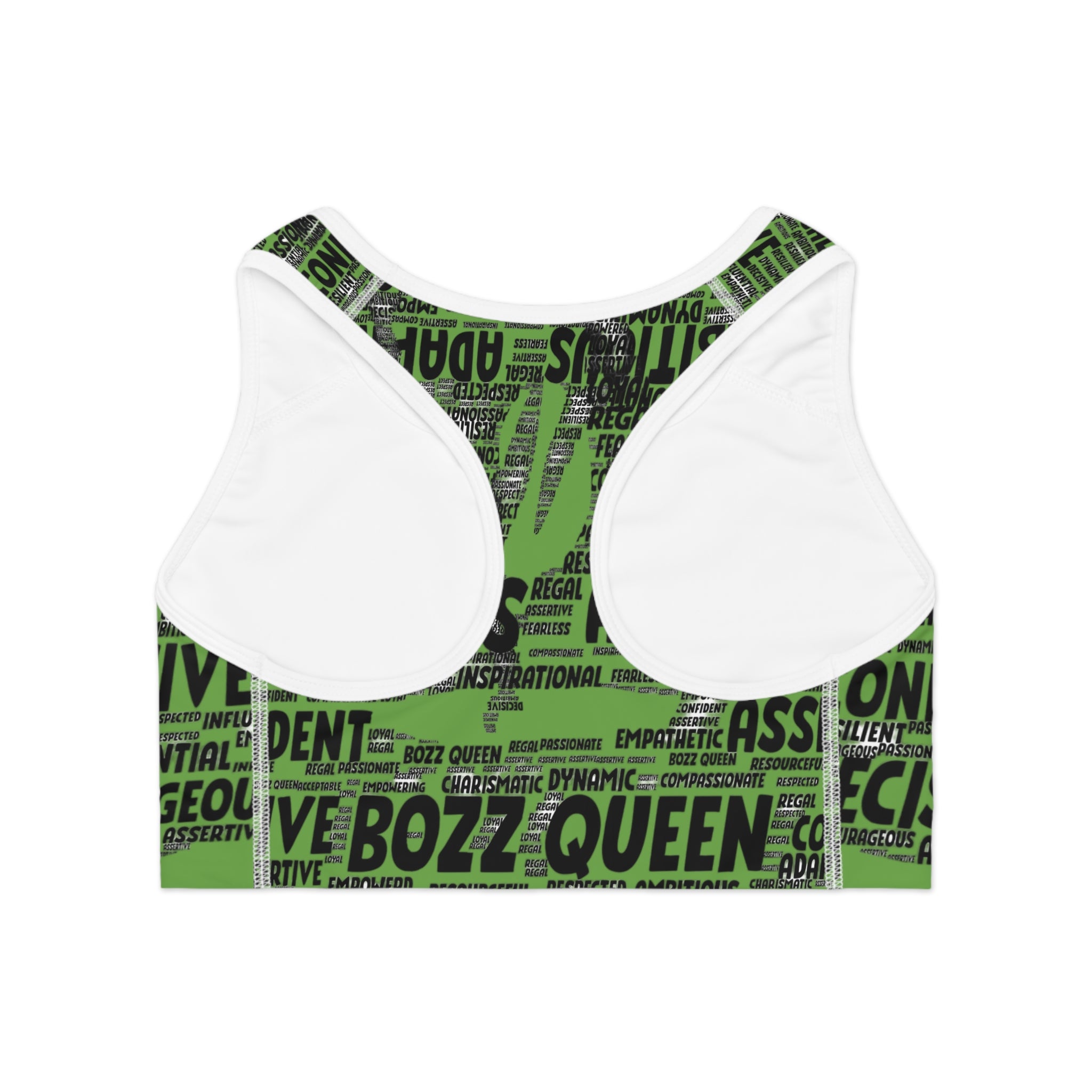 Empowering Sports Bra - Bozz Queen Origin Collection | Green & Black