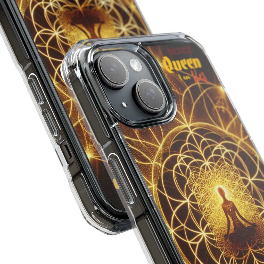 Spiritual Magnetic Phone Case - Boho Chic, Crystal Energy, Mindfulness Gift, Yoga Accessory, Meditation Decor