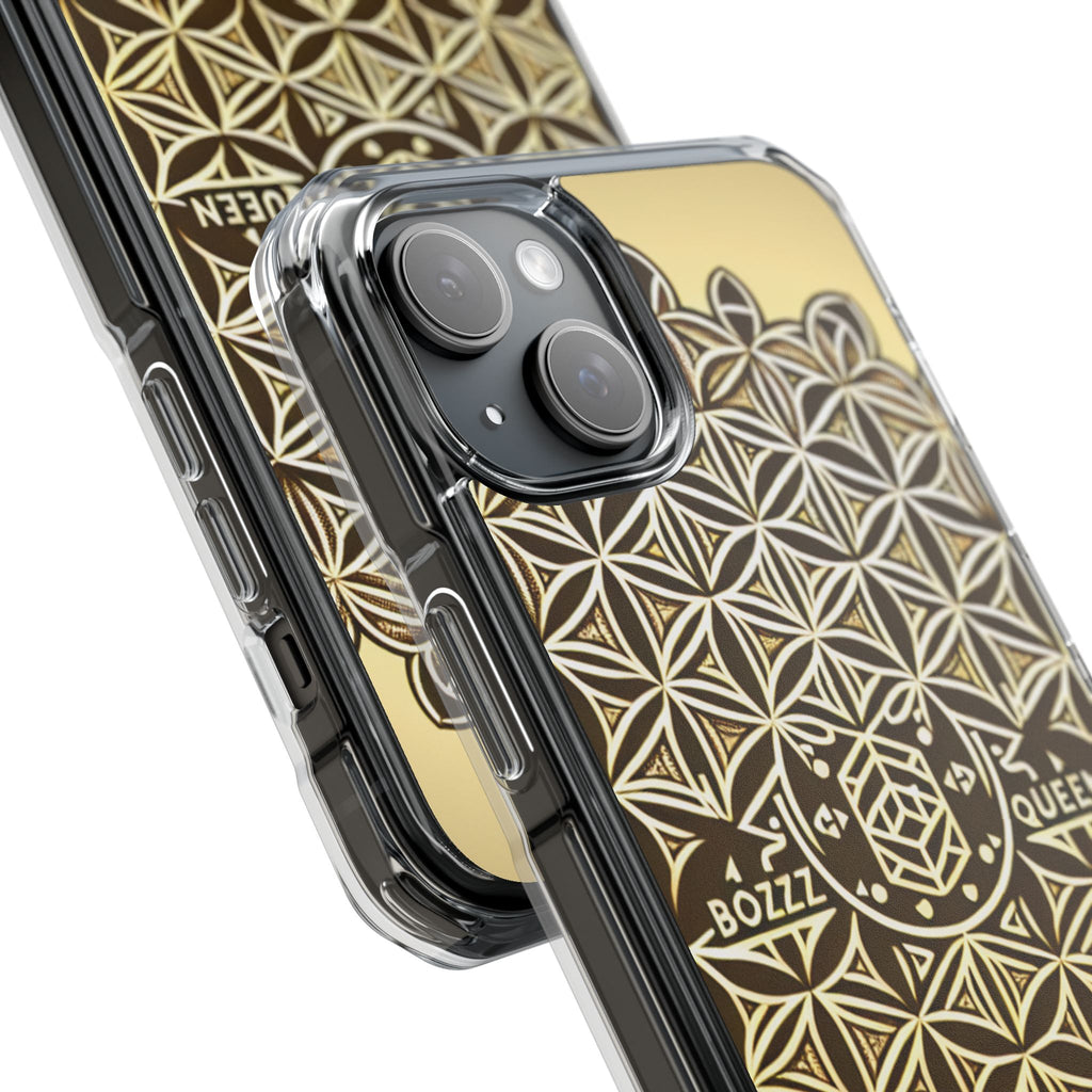 Magnetic Phone Case with Geometric Design, Aesthetic Impact Case for iPhone, Unique Phone Accessories, Gift for Her, Trendy Tech Gadget