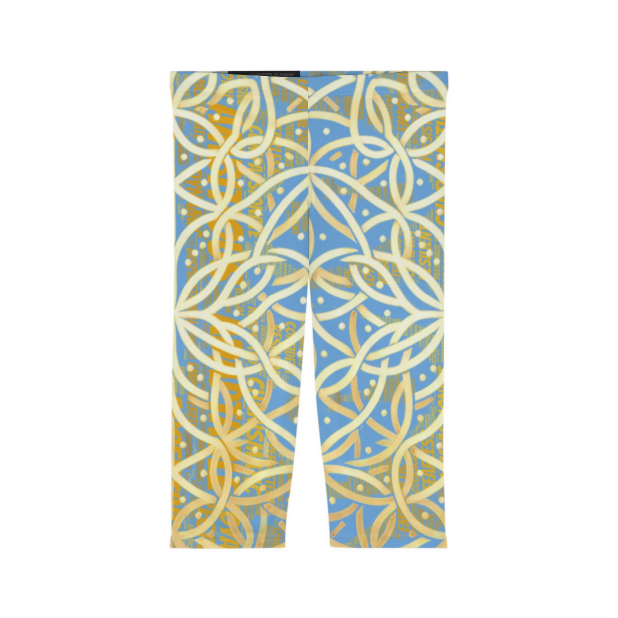 Light Blue Chic Women's Capri Leggings - Stylish Yoga Pants & Activewear