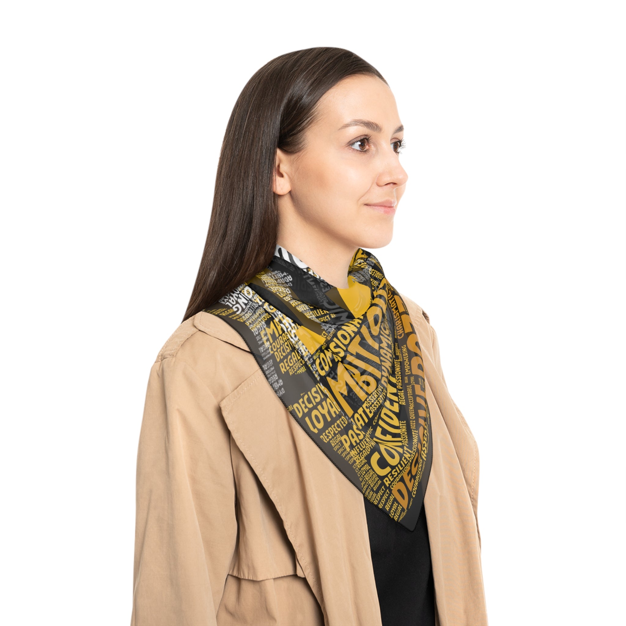 I AM Series Empowering Poly Scarf - Inspirational Statement Piece for Confident Women