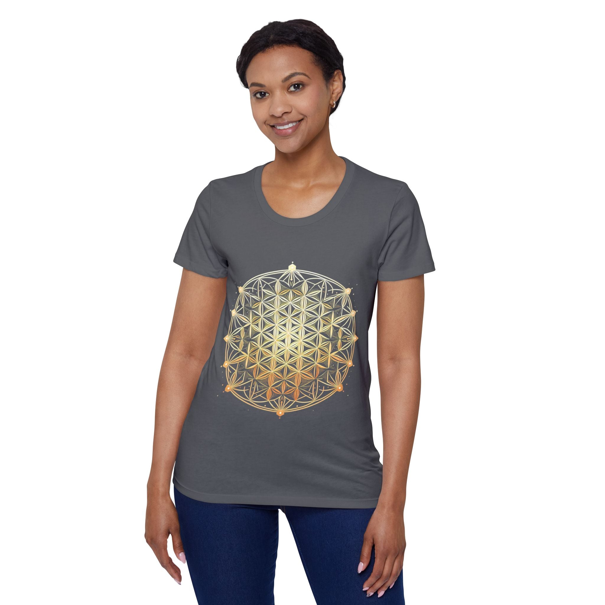 Bozz Queen Flower of Life Sacred Geometry Goddess T-Shirt - Women's Organic Tee