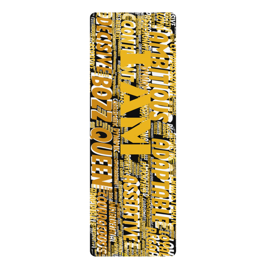 BOZZ QUEEN I AM Empowering Rubber Yoga Mat - Motivational Fitness & Mindfulness